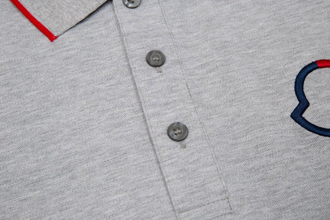 MONCLER Polo Shirt – Premium Piqué Cotton – Summer New Collection – White – Sizes M–3XL