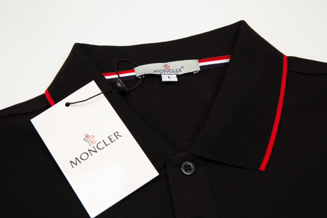 MONCLER Polo Shirt – Premium Piqué Cotton – Summer New Collection – White – Sizes M–3XL