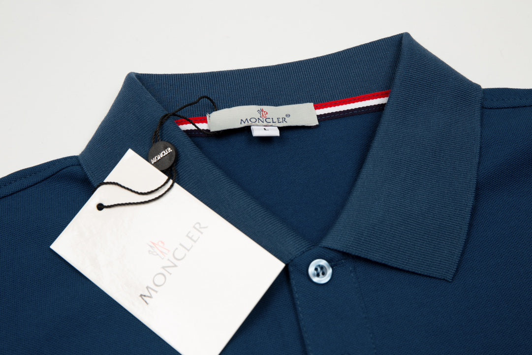 MONCLER Polo Shirt – Premium Piqué Cotton – Summer New Collection – White – Sizes M–3XL