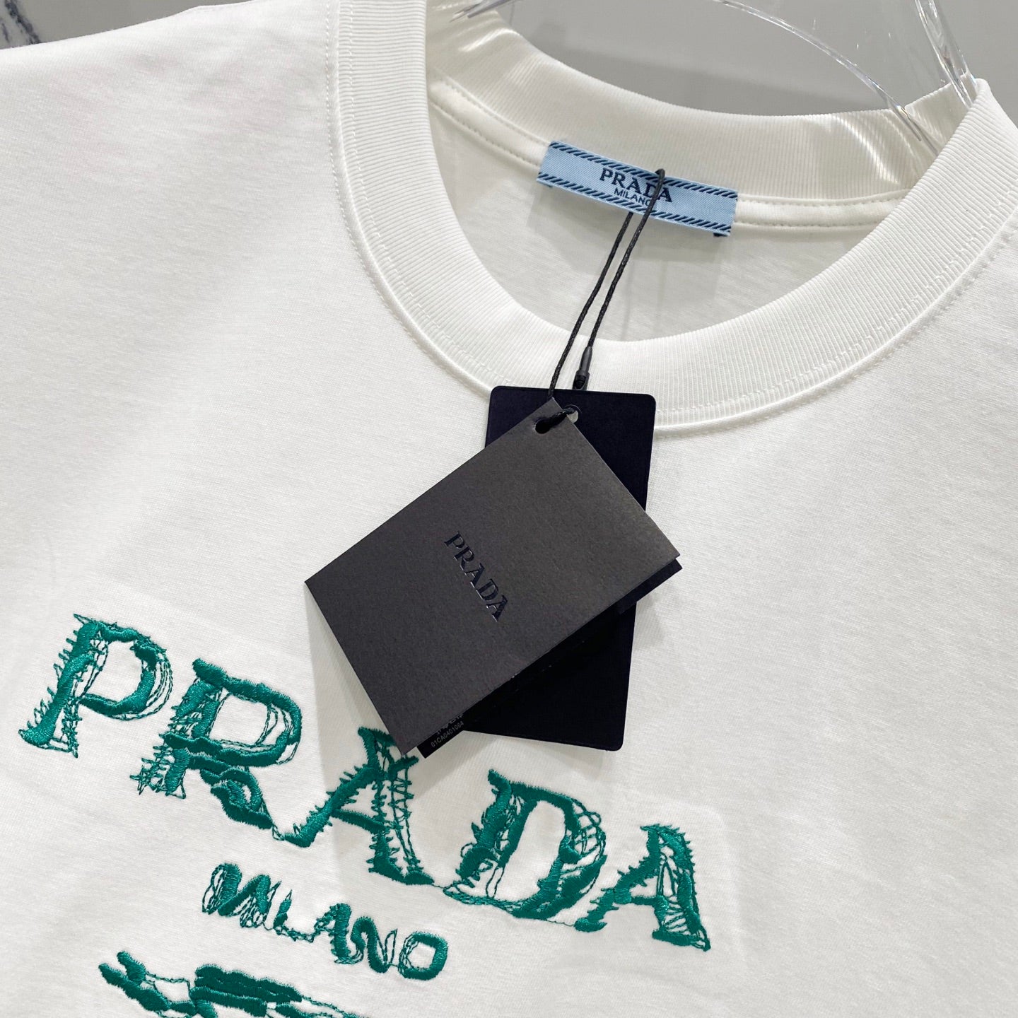 PRADA 320g Embroidered Logo Cotton T-Shirt | S–XL