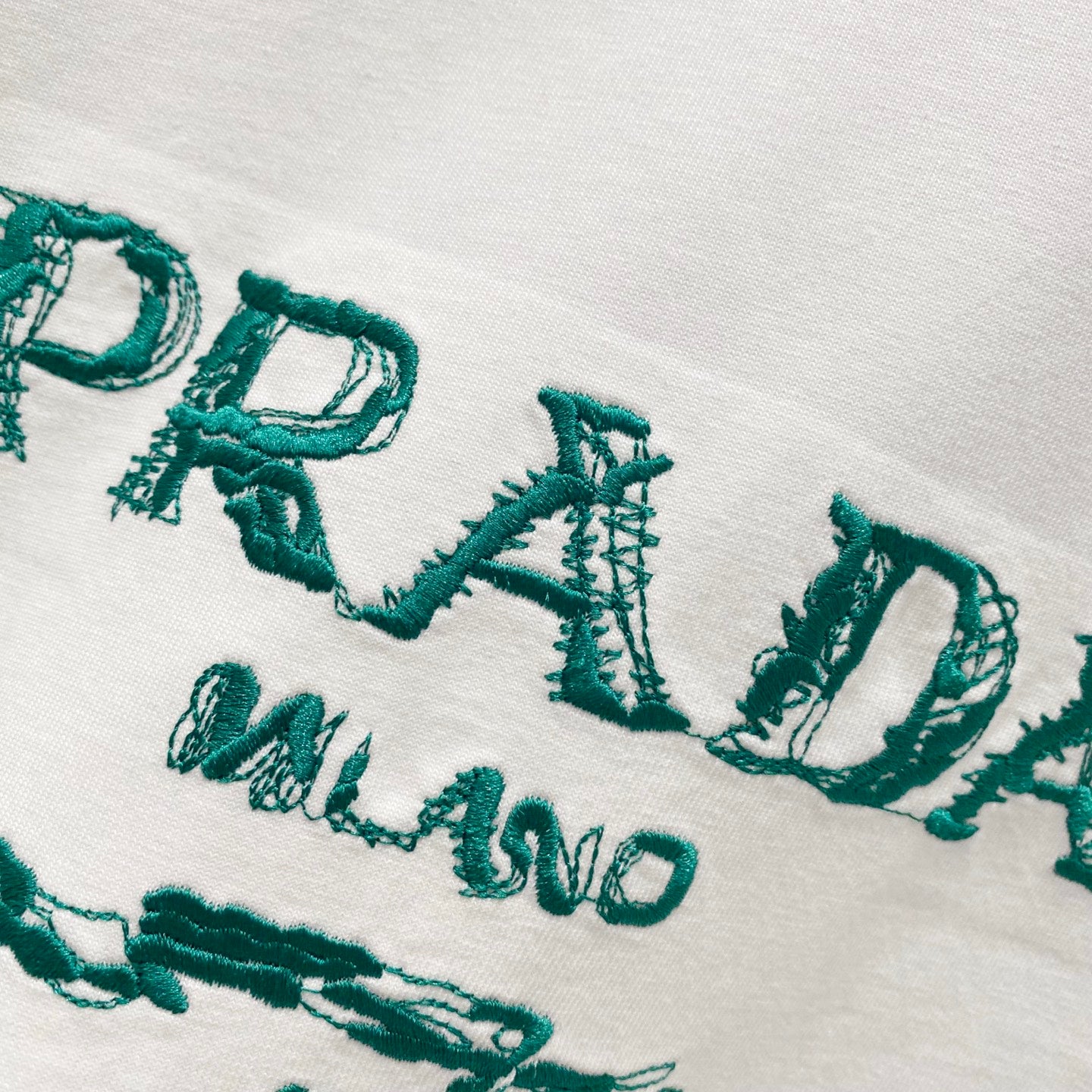 PRADA 320g Embroidered Logo Cotton T-Shirt | S–XL