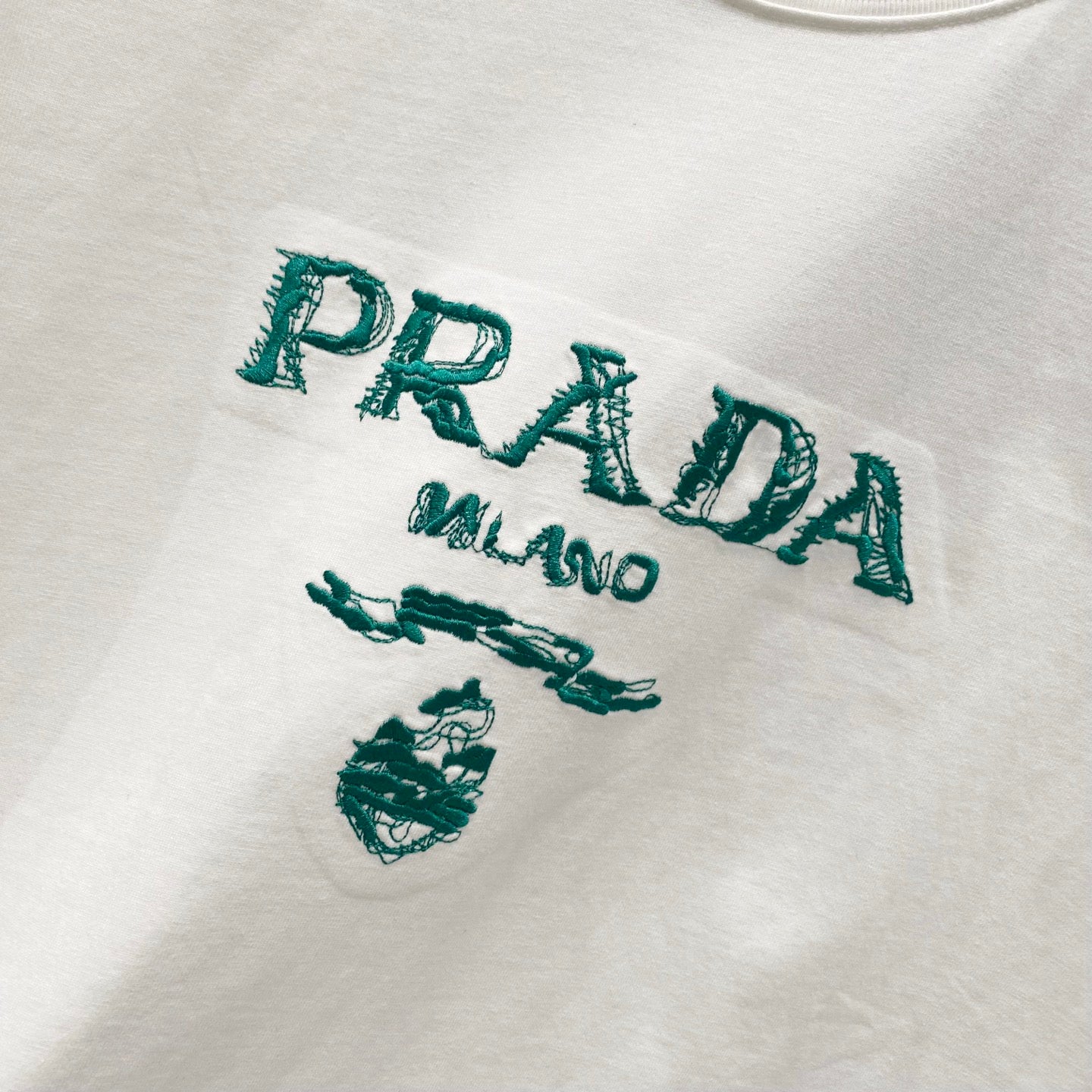 PRADA 320g Embroidered Logo Cotton T-Shirt | S–XL