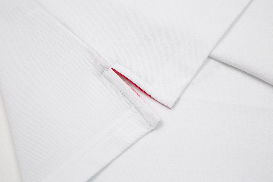 MONCLER Polo Shirt – Premium Piqué Cotton – Summer New Collection – White – Sizes M–3XL