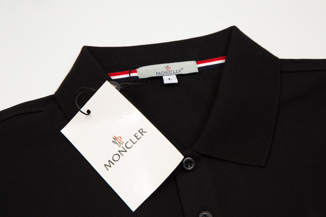 MONCLER Polo Shirt – Premium Piqué Cotton – Summer New Collection – White – Sizes M–3XL