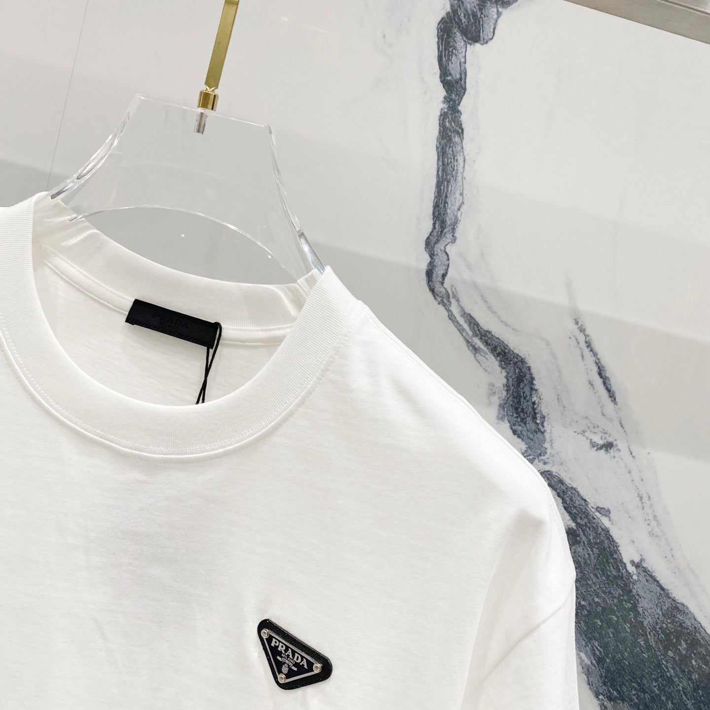 PRADA 320g Embroidered Logo Cotton T-Shirt | S–XL
