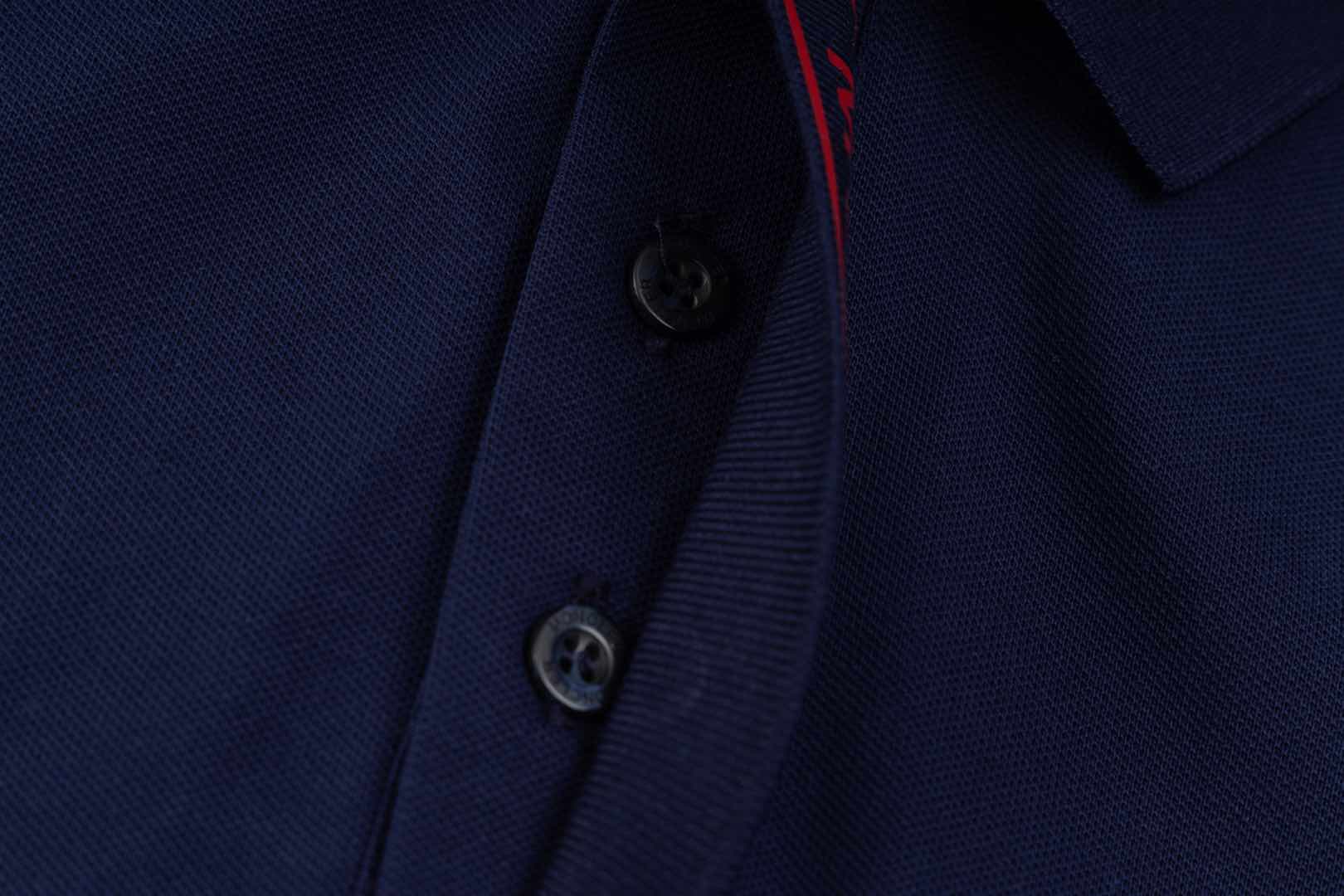 MONCLER Polo Shirt – Retro Contrast Collar – Royal Blue – Sizes M–3XL