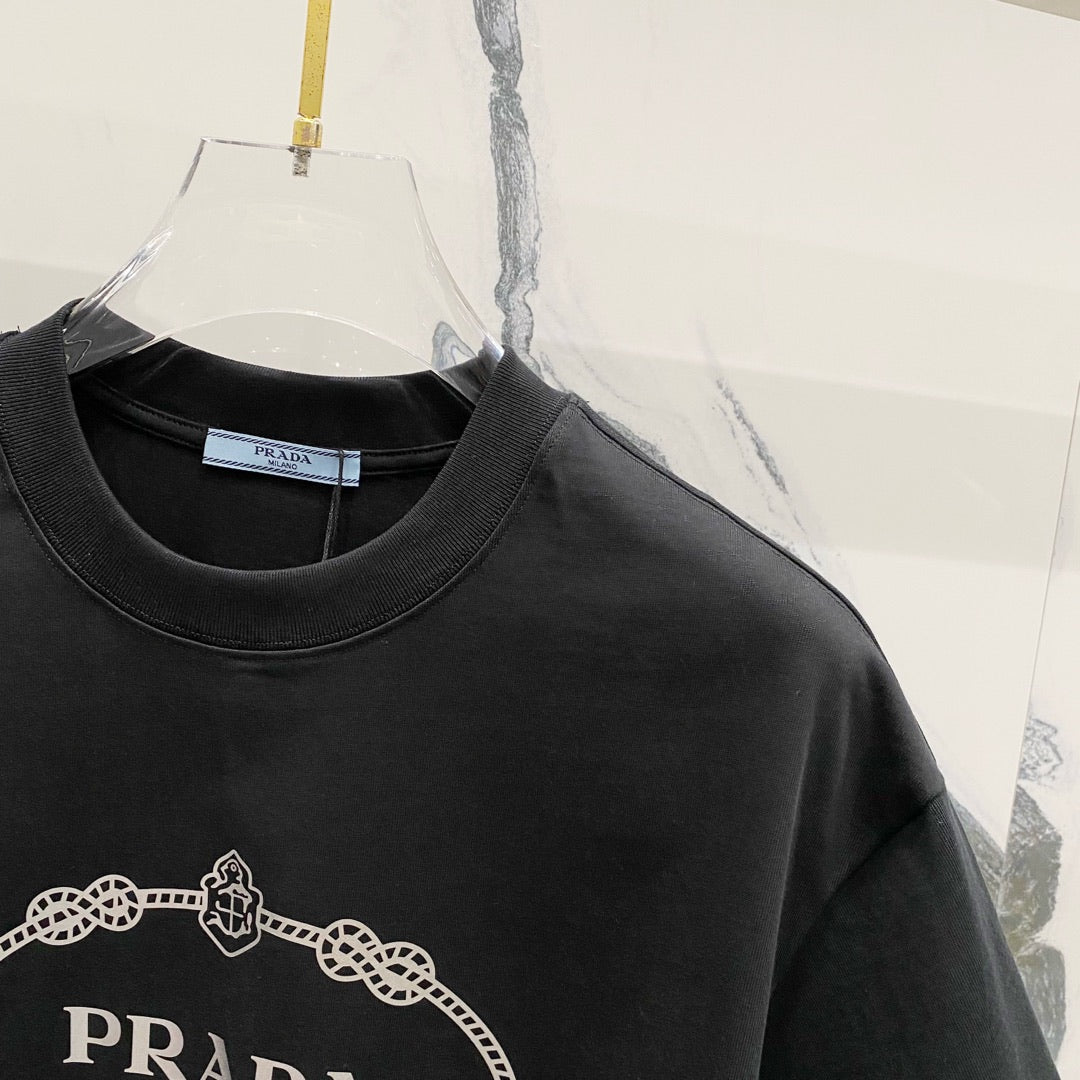 PRADA 320g Crown Logo Print Cotton T-Shirt | S–XL