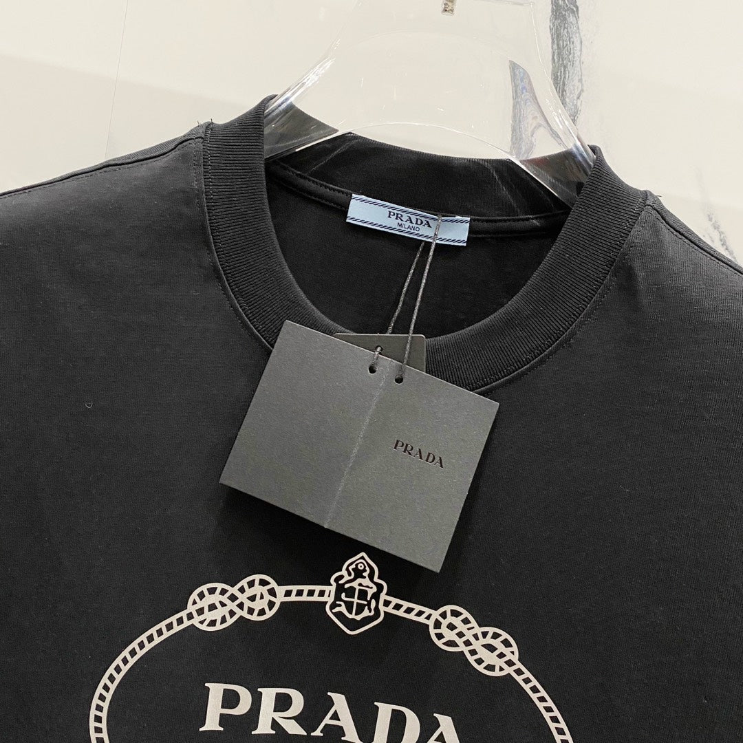 PRADA 320g Crown Logo Print Cotton T-Shirt | S–XL