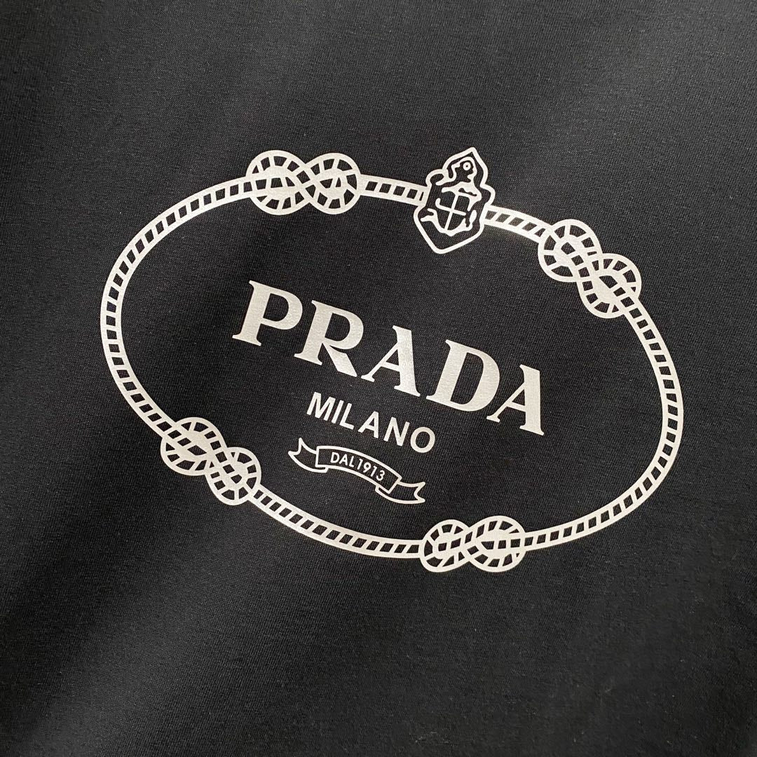 PRADA 320g Crown Logo Print Cotton T-Shirt | S–XL