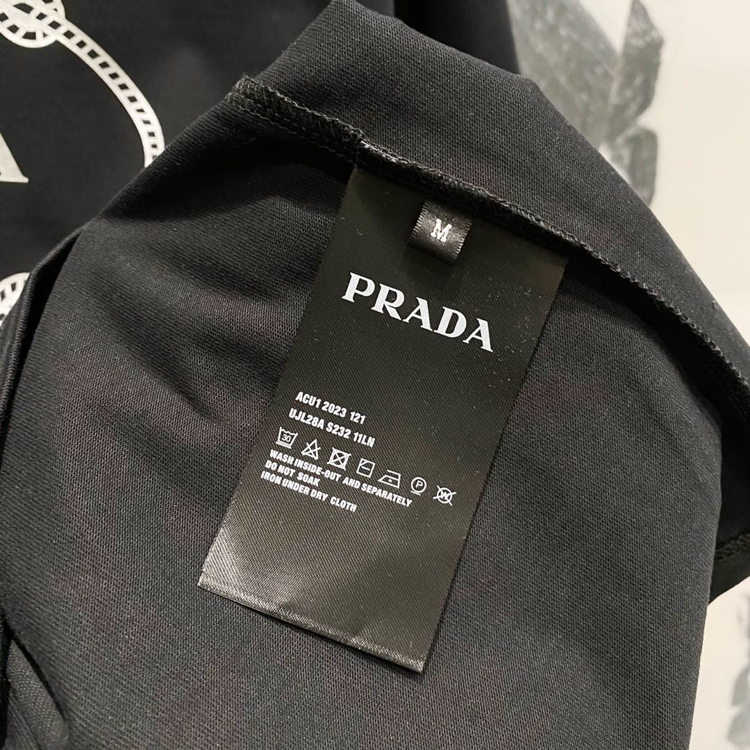 PRADA 320g Crown Logo Print Cotton T-Shirt | S–XL