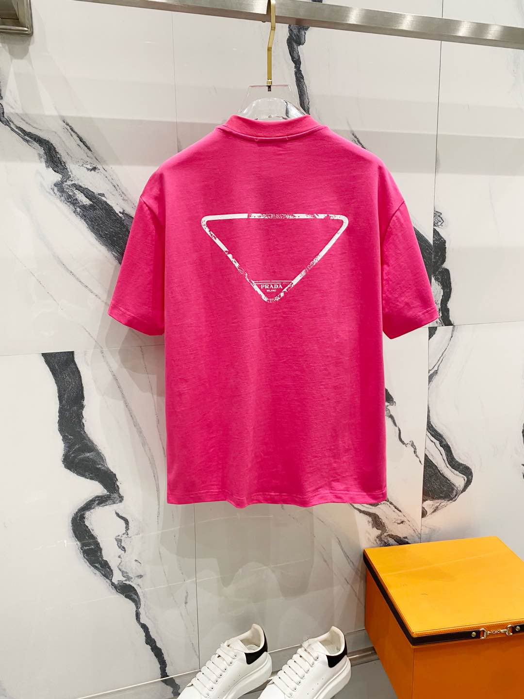 PRADA 320g Embroidered + Spray-Print Logo Cotton T-Shirt | S–XL