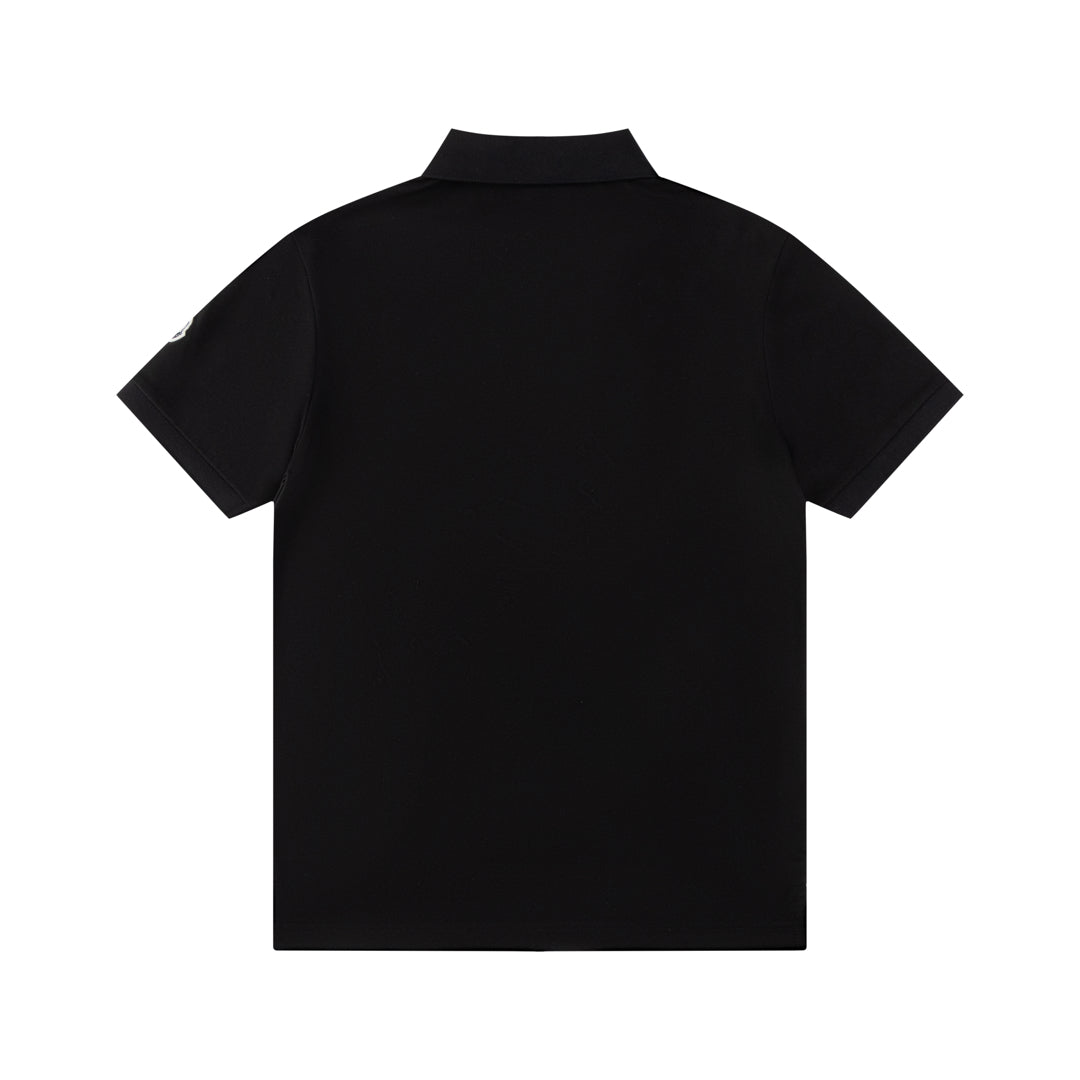 MONCLER Polo Shirt – Retro Contrast Collar – Royal Blue – Sizes M–3XL