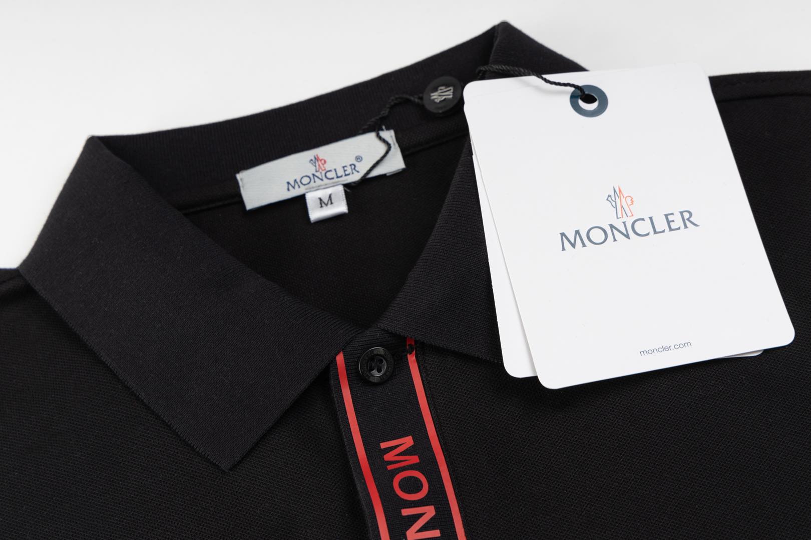 MONCLER Polo Shirt – Retro Contrast Collar – Royal Blue – Sizes M–3XL