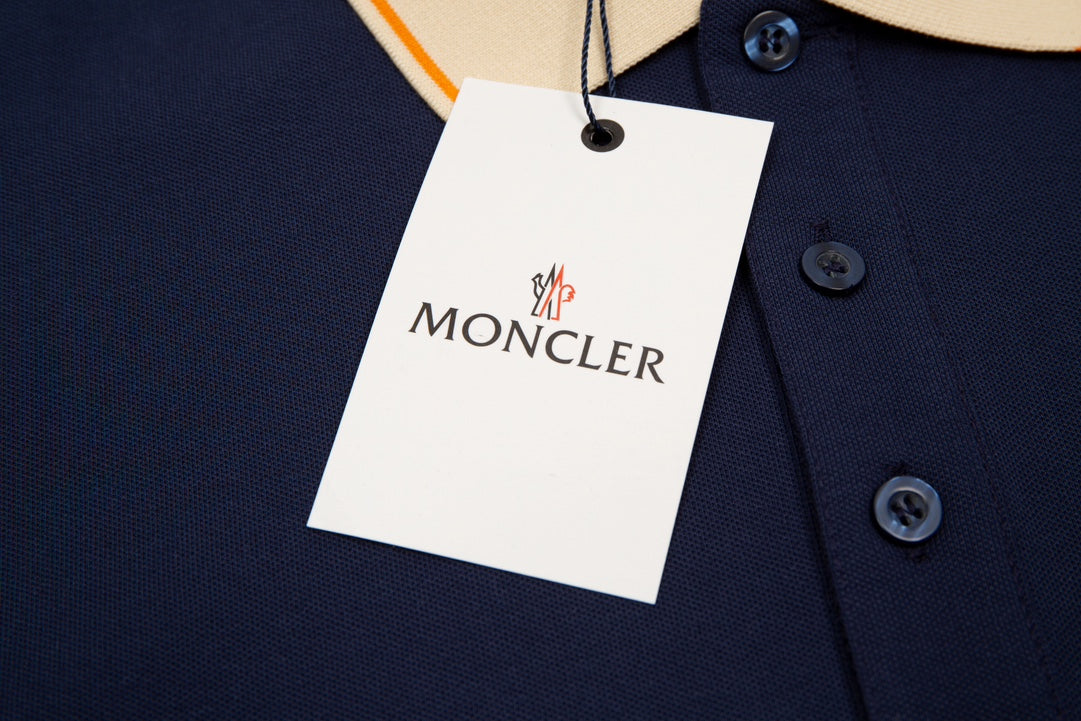 MONCLER Polo Shirt – Premium Mercerized Cotton Piqué – Spring/Summer Collection – Sizes M–3XL