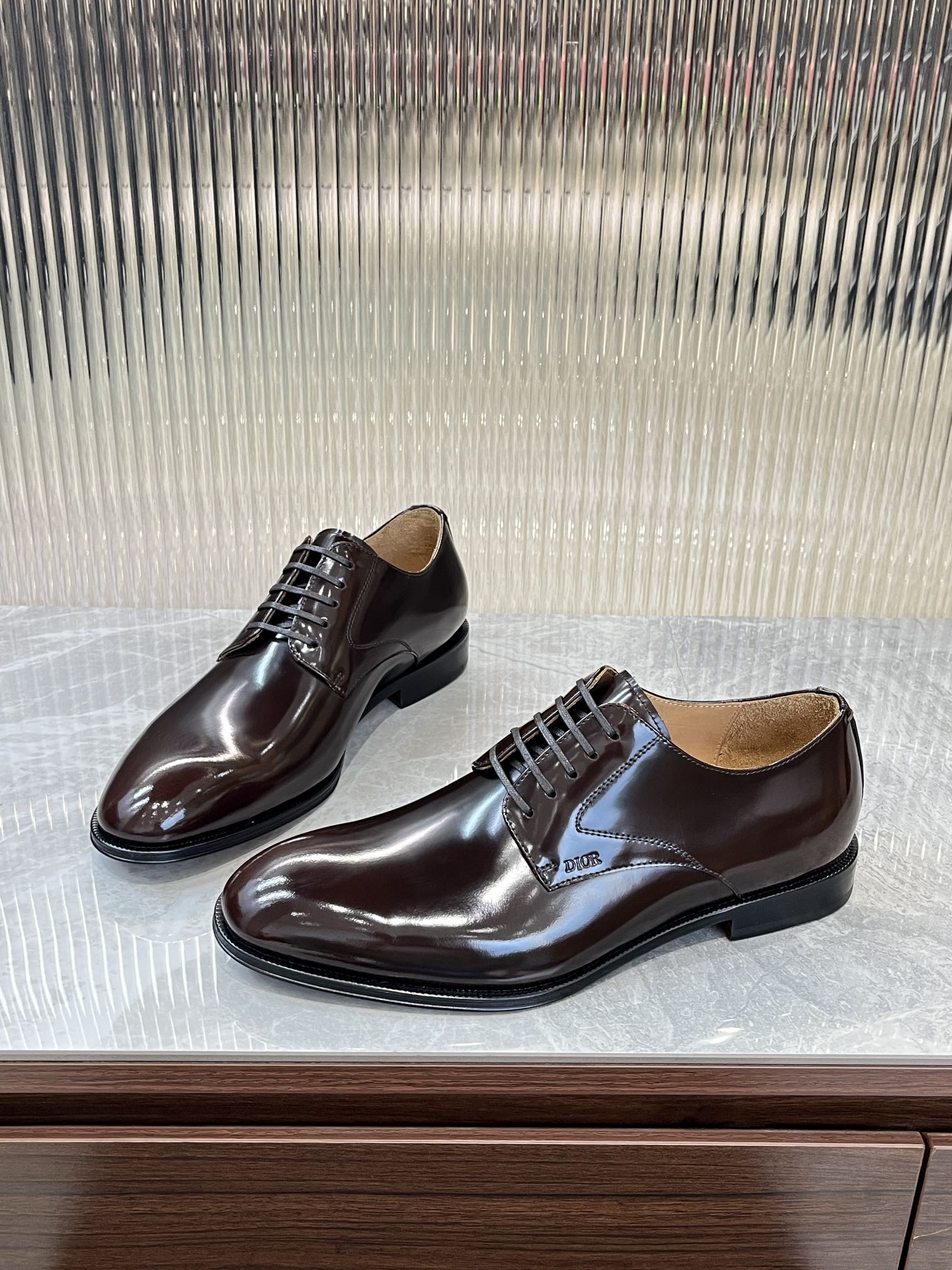 Dior Men’s Shoes – EXPLORER Derby | Premium Black Leather | Sizes 38–44