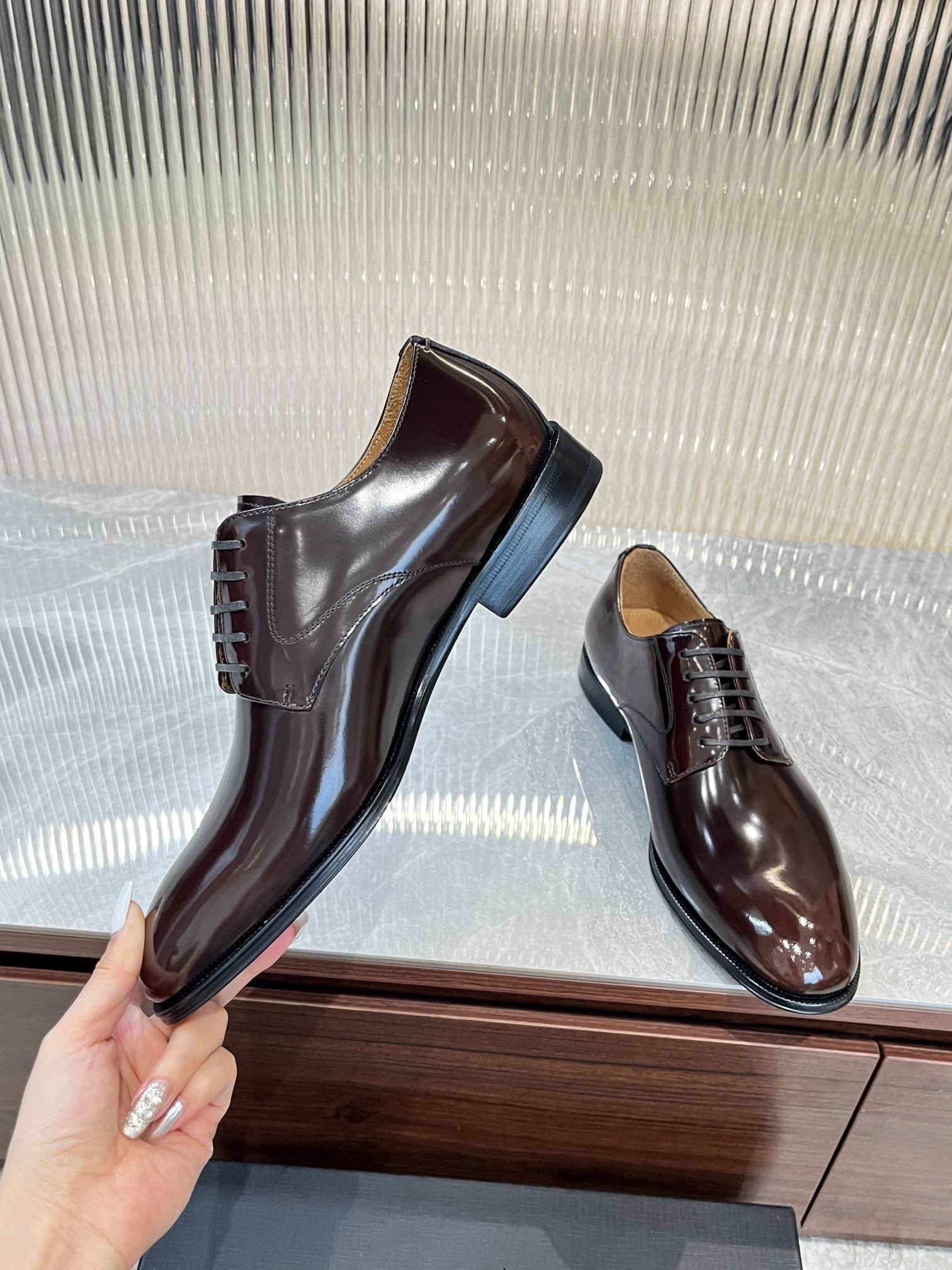 Dior Men’s Shoes – EXPLORER Derby | Premium Black Leather | Sizes 38–44