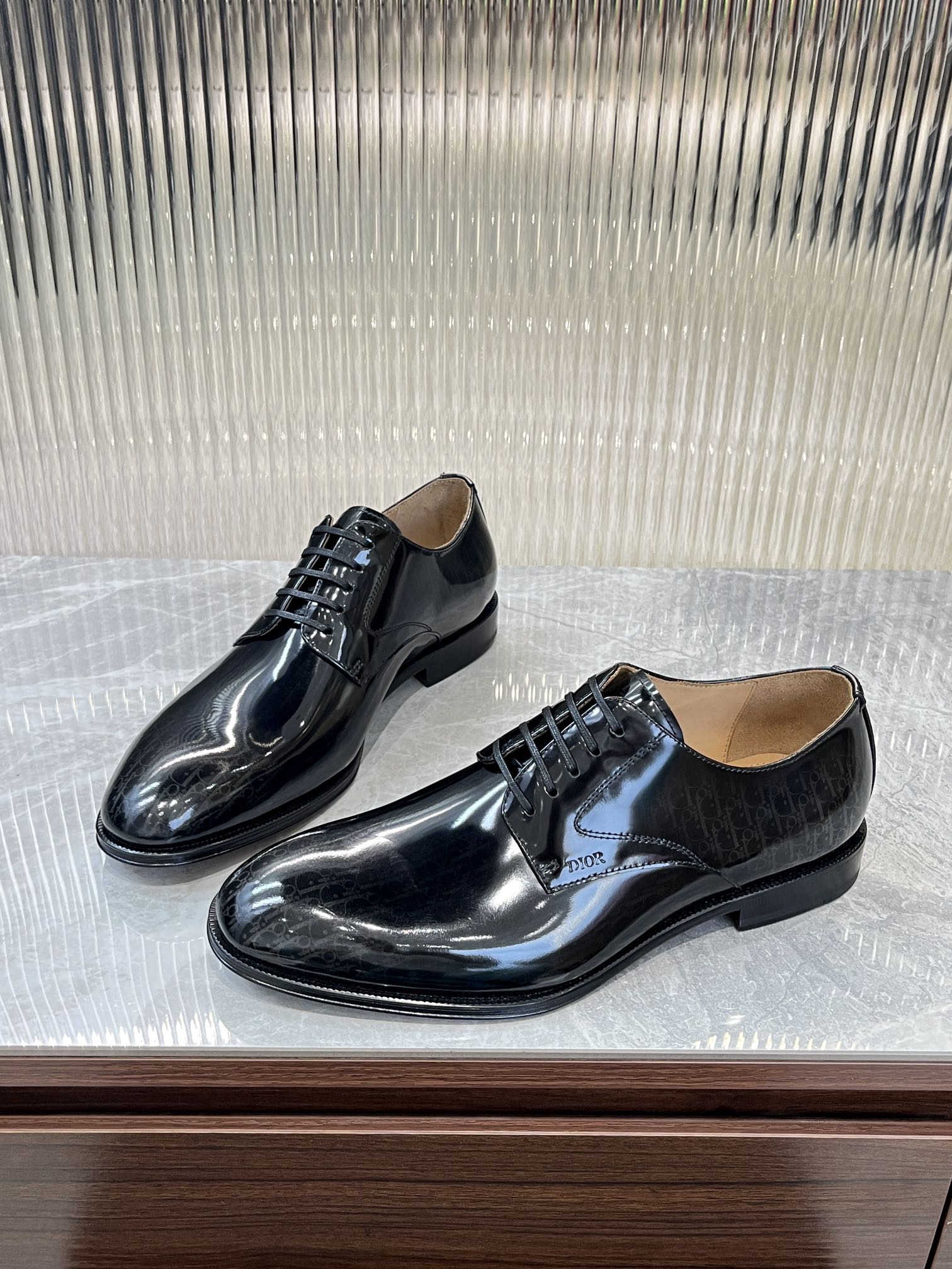 Dior Men’s Shoes – EXPLORER Derby | Premium Black Leather | Sizes 38–44