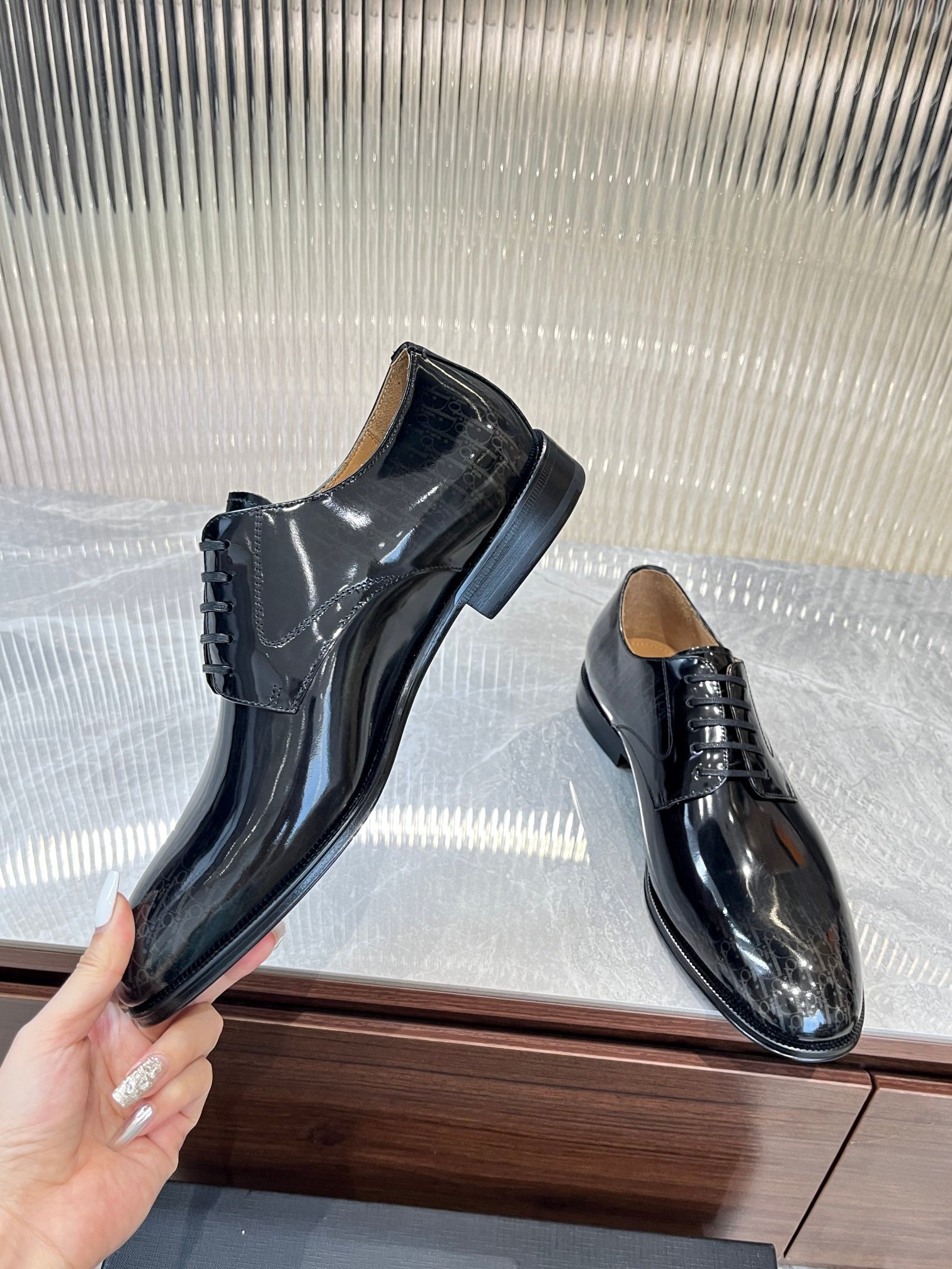 Dior Men’s Shoes – EXPLORER Derby | Premium Black Leather | Sizes 38–44