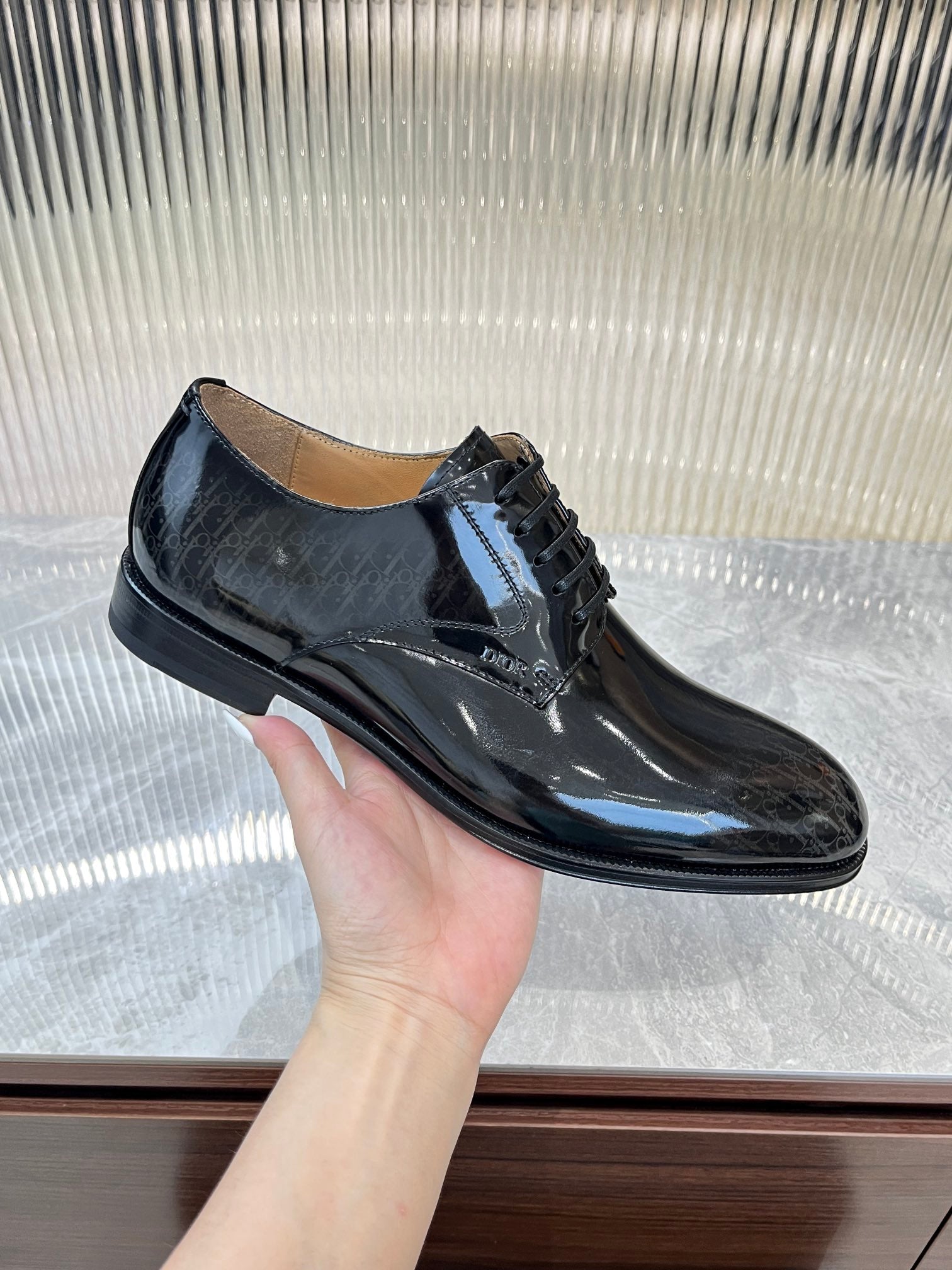 Dior Men’s Shoes – EXPLORER Derby | Premium Black Leather | Sizes 38–44