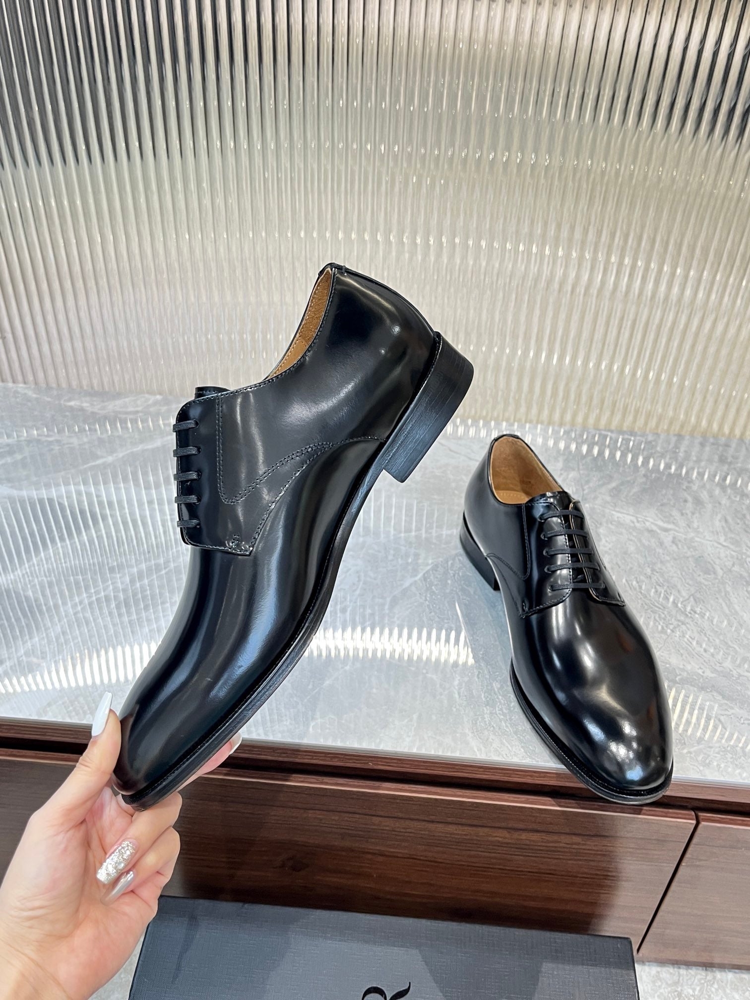 Dior Men’s Shoes – EXPLORER Derby | Premium Black Leather | Sizes 38–44