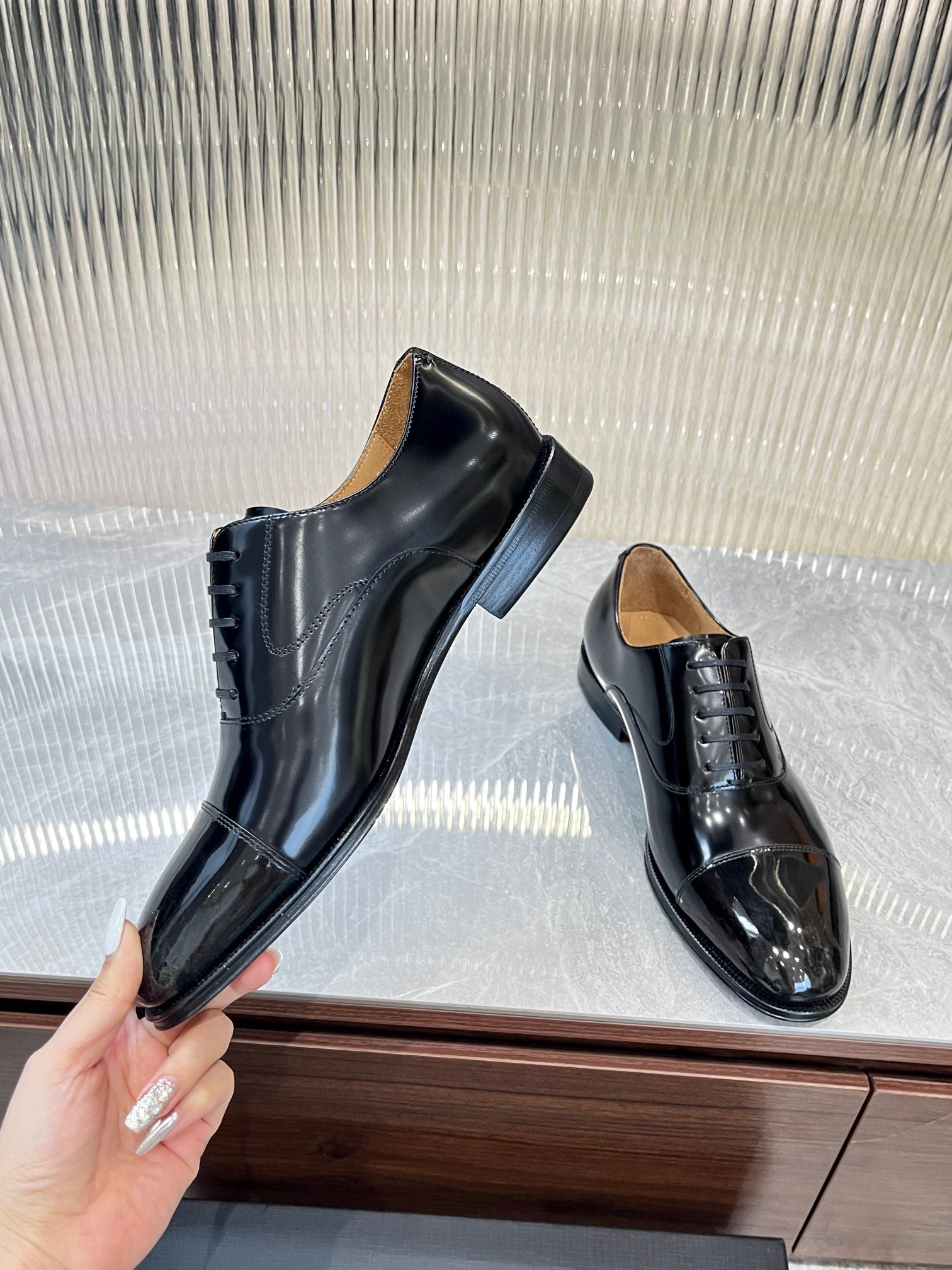Dior Men’s Shoes – EXPLORER Derby | Premium Black Leather | Sizes 38–44