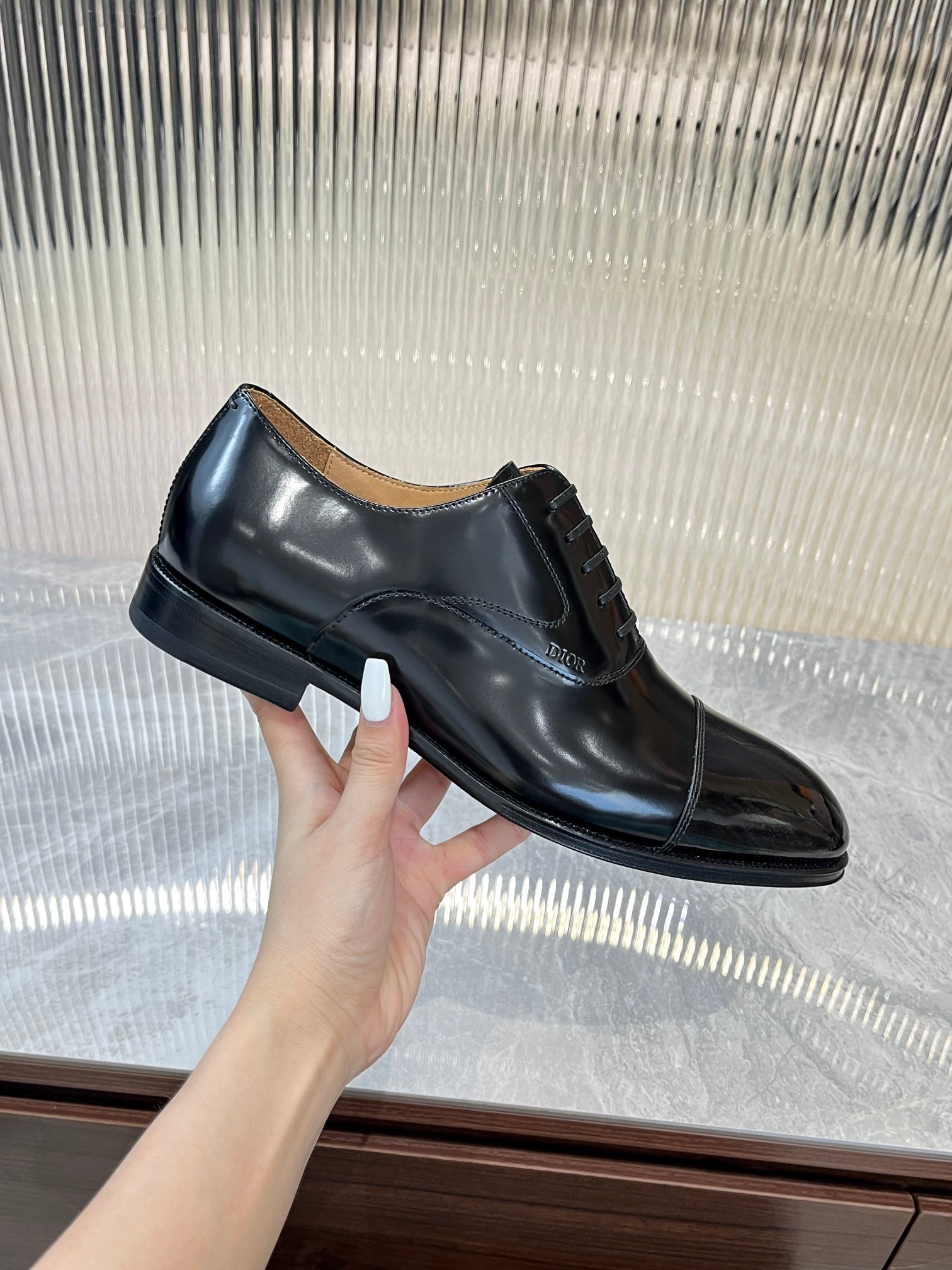 Dior Men’s Shoes – EXPLORER Derby | Premium Black Leather | Sizes 38–44