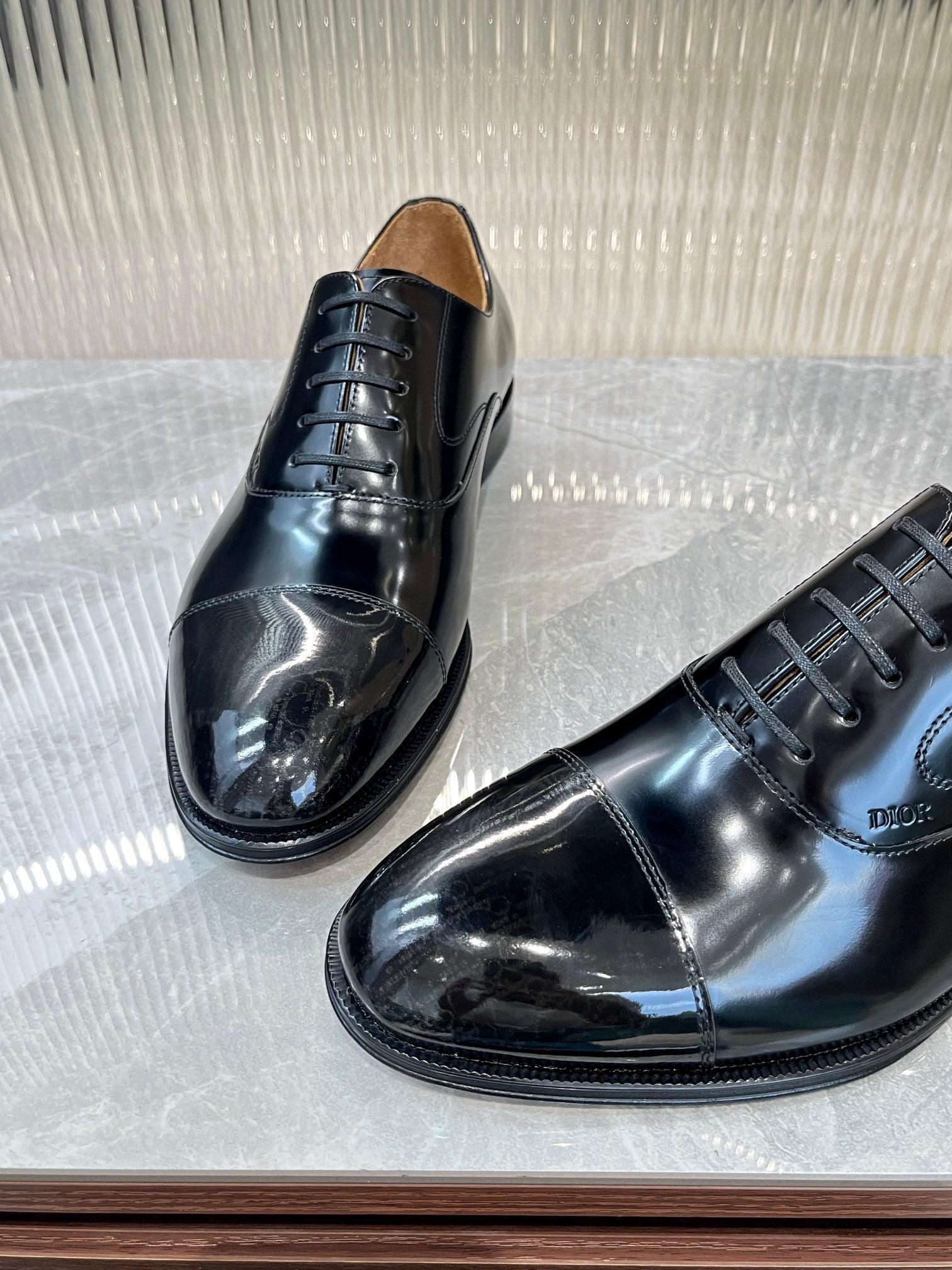 Dior Men’s Shoes – EXPLORER Derby | Premium Black Leather | Sizes 38–44
