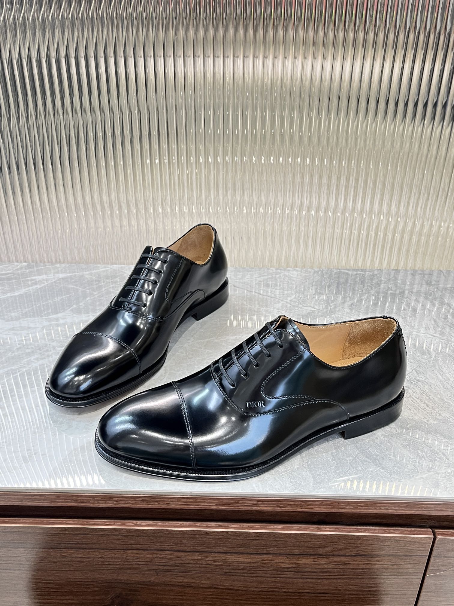 Dior Men’s Shoes – EXPLORER Derby | Premium Black Leather | Sizes 38–44