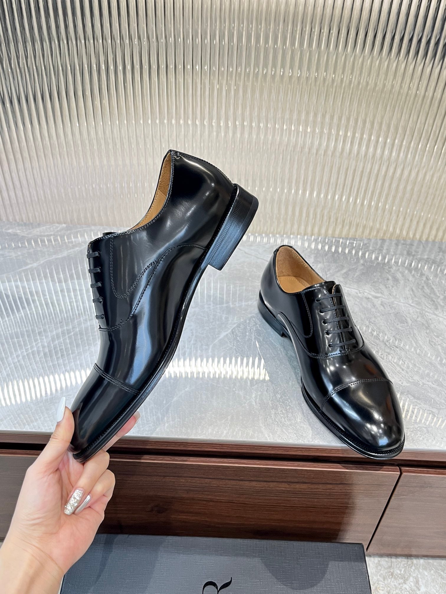 Dior Men’s Shoes – EXPLORER Derby | Premium Black Leather | Sizes 38–44