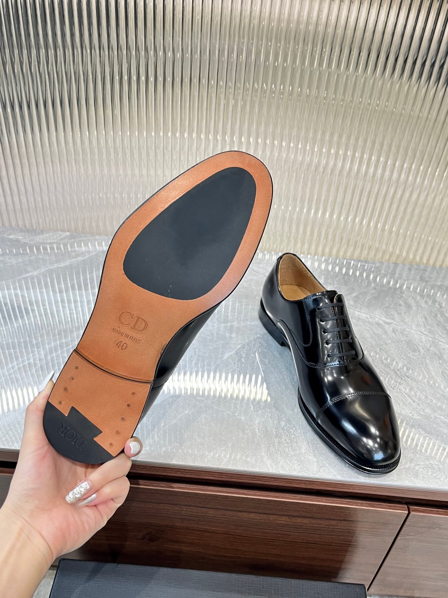 Dior Men’s Shoes – EXPLORER Derby | Premium Black Leather | Sizes 38–44