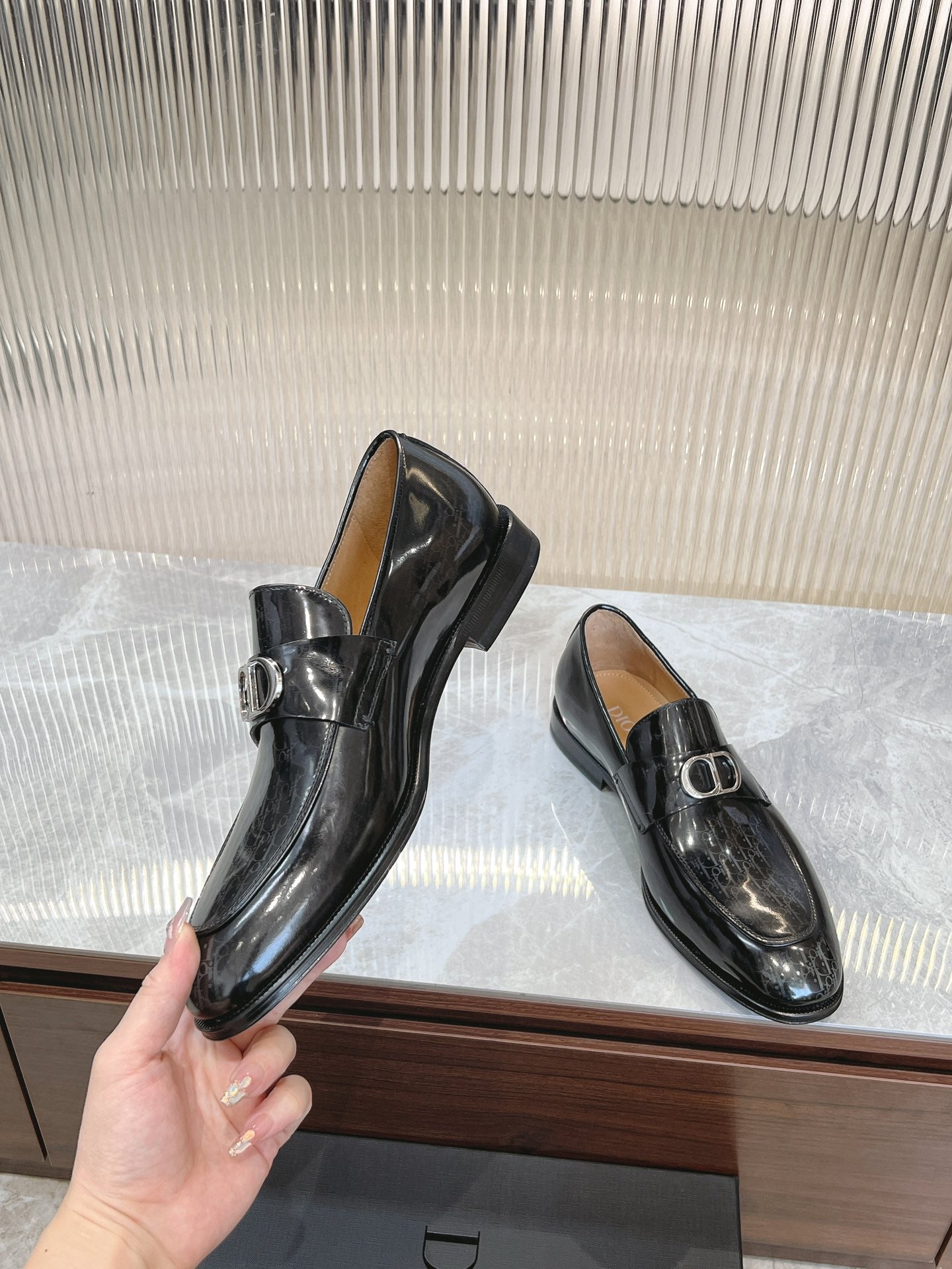 Dior Men’s Shoes – EXPLORER Derby | Premium Black Leather | Sizes 38–44