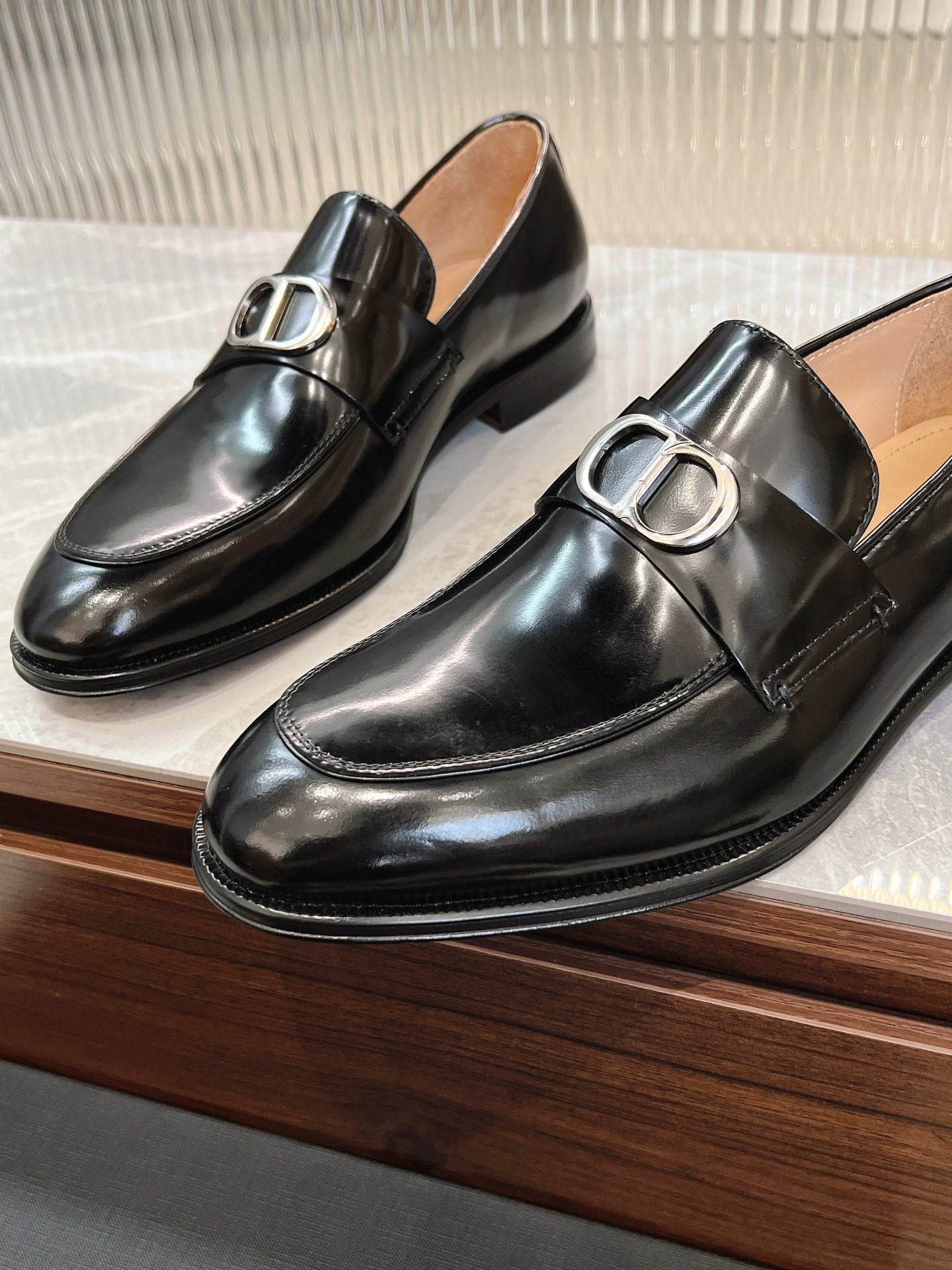 Dior Men’s Shoes – EXPLORER Derby | Premium Black Leather | Sizes 38–44