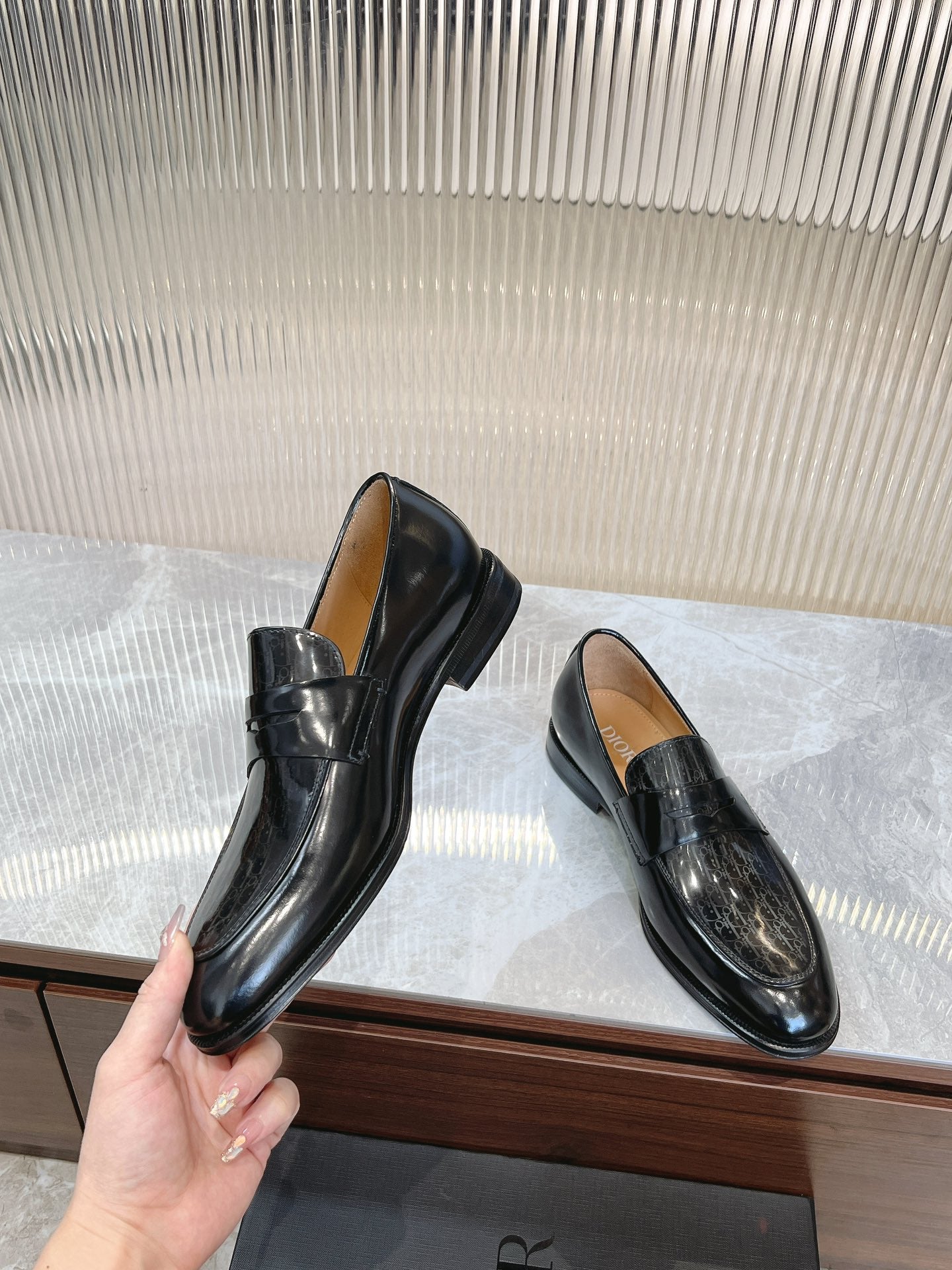 Dior Men’s Shoes – EXPLORER Derby | Premium Black Leather | Sizes 38–44