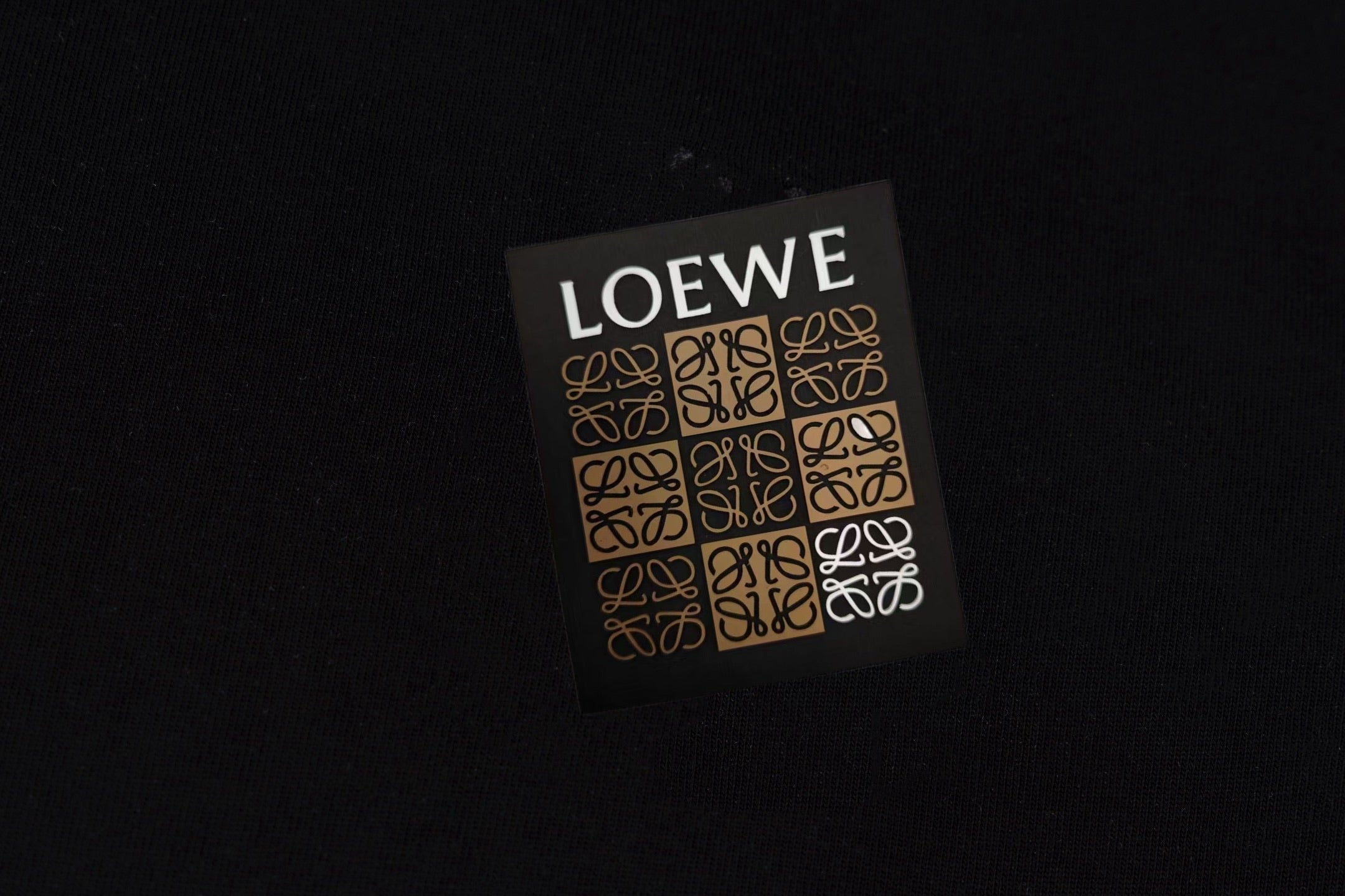 LOEWE 2025 Summer Logo Embroidered Cotton T-Shirt | Unisex | Black/White | S–XL