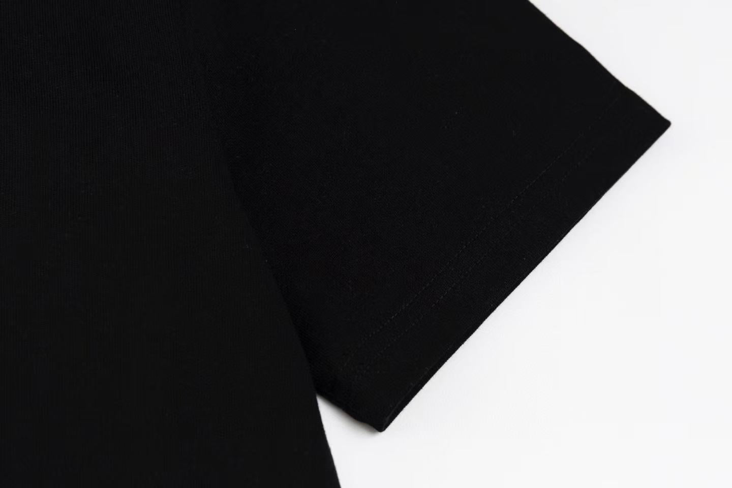 LOEWE 2025 Summer Logo Embroidered Cotton T-Shirt | Unisex | Black/White | S–XL