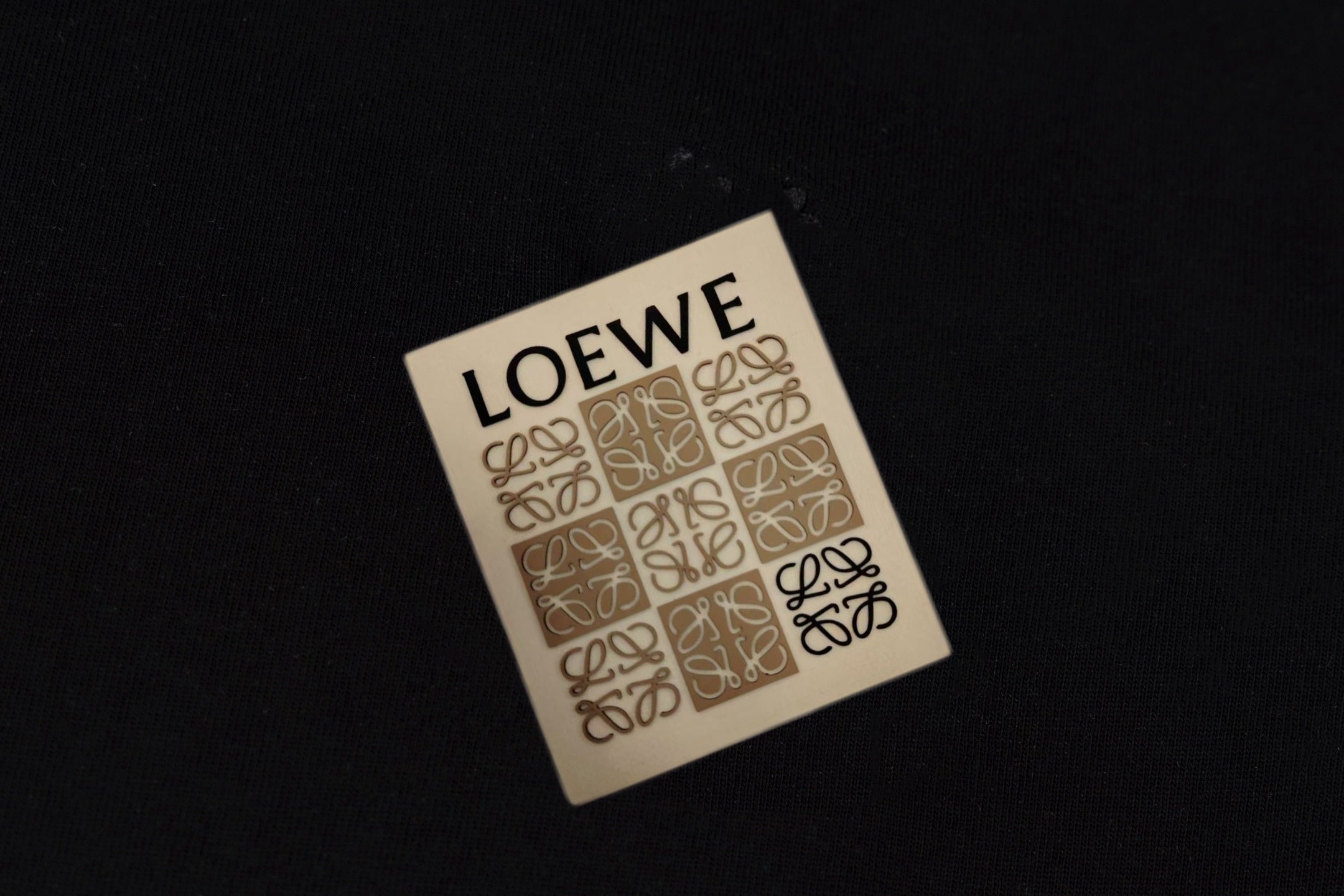 LOEWE 2025 Summer Logo Embroidered T-Shirt | Unisex | Black/White | S–XL
