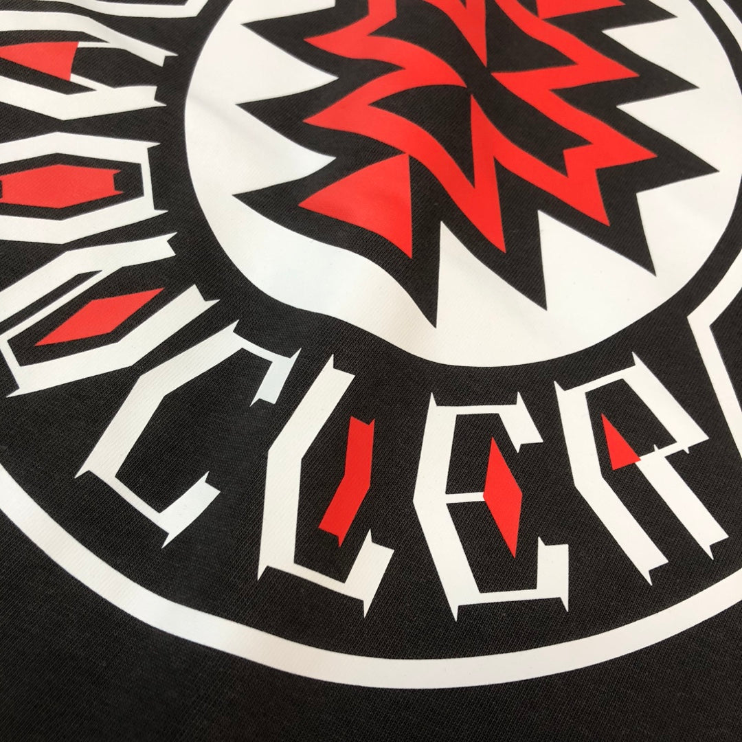 MONCLER T-Shirt – 2025 Couples Collection Logo Graphic Print – Black/White/Dark Gray – Sizes S–XL