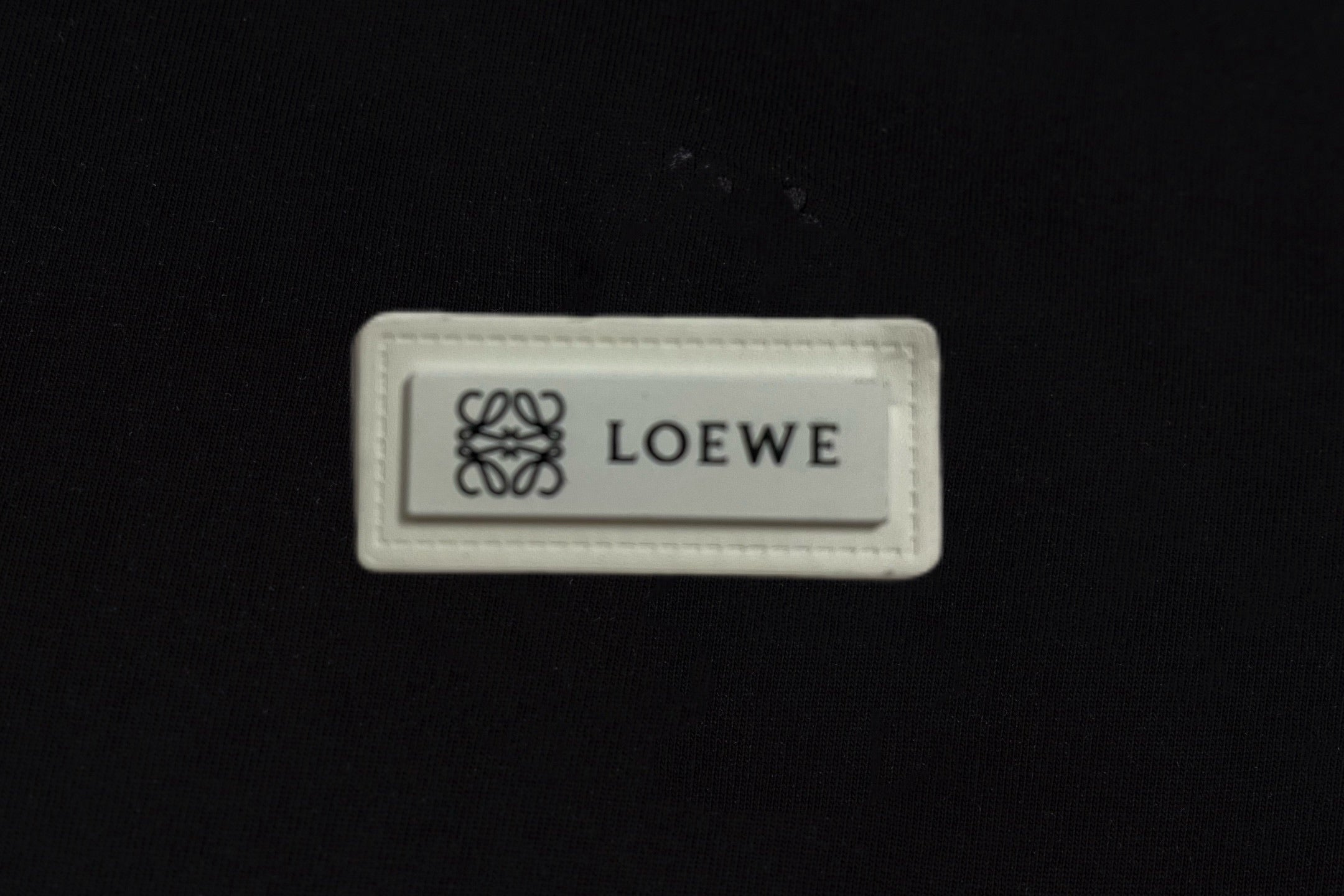 LOEWE 2025 Summer Logo Embroidered T-Shirt | Unisex | Black/White | S–XL