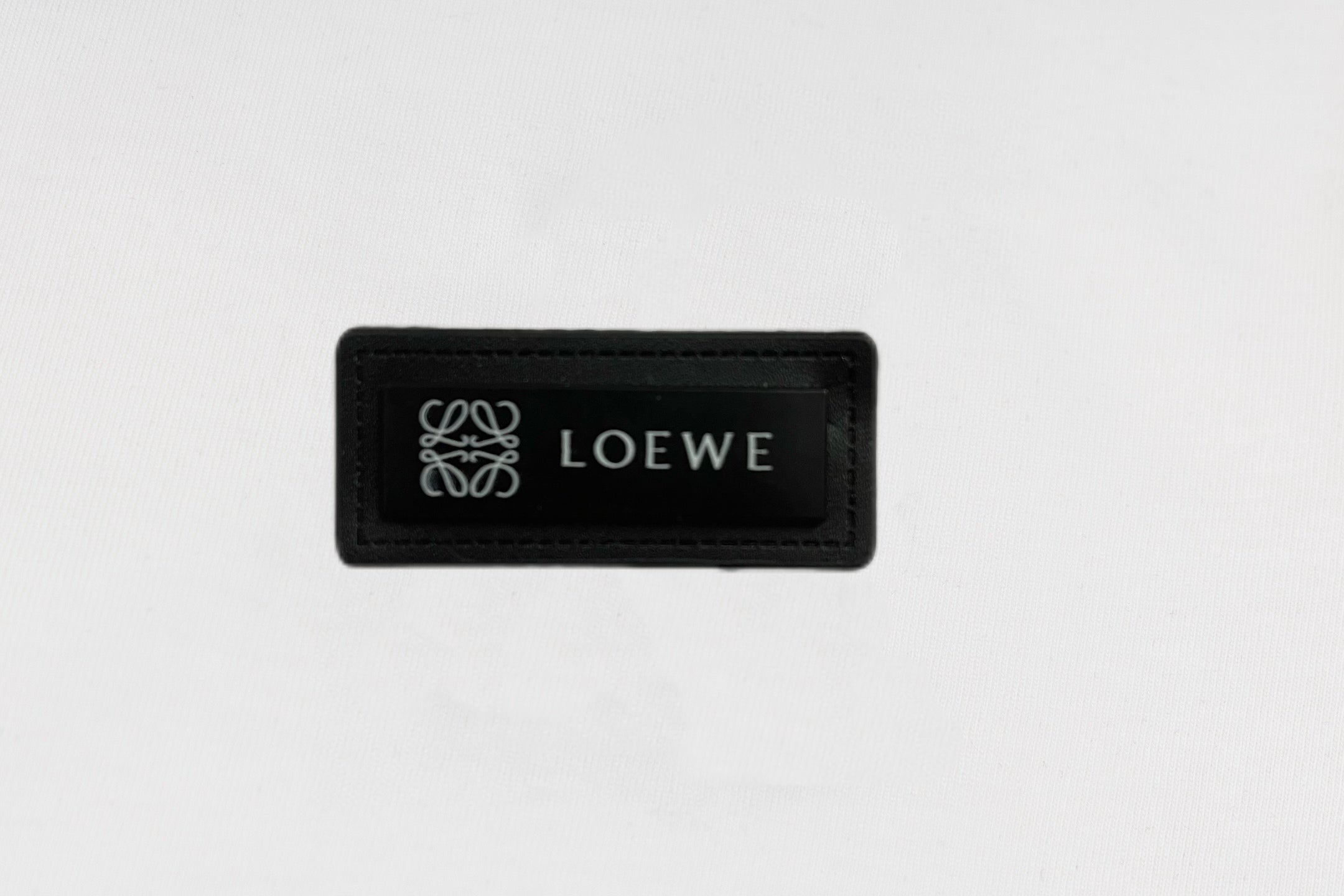 LOEWE 2025 Summer Logo Embroidered T-Shirt | Unisex | Black/White | S–XL
