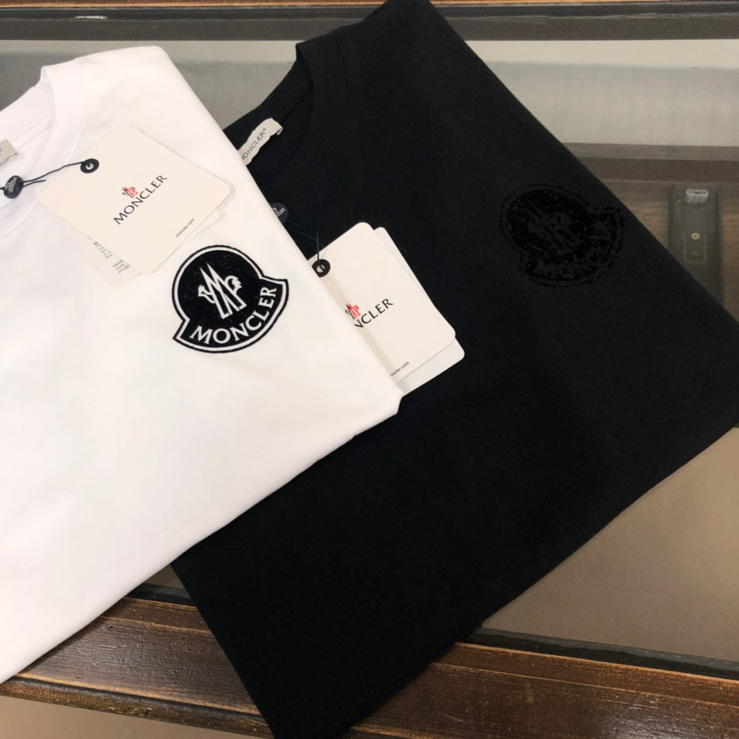 MONCLER T-Shirt – New Custom Collection Graphic Logo Tee – Black/White – Sizes S–XL