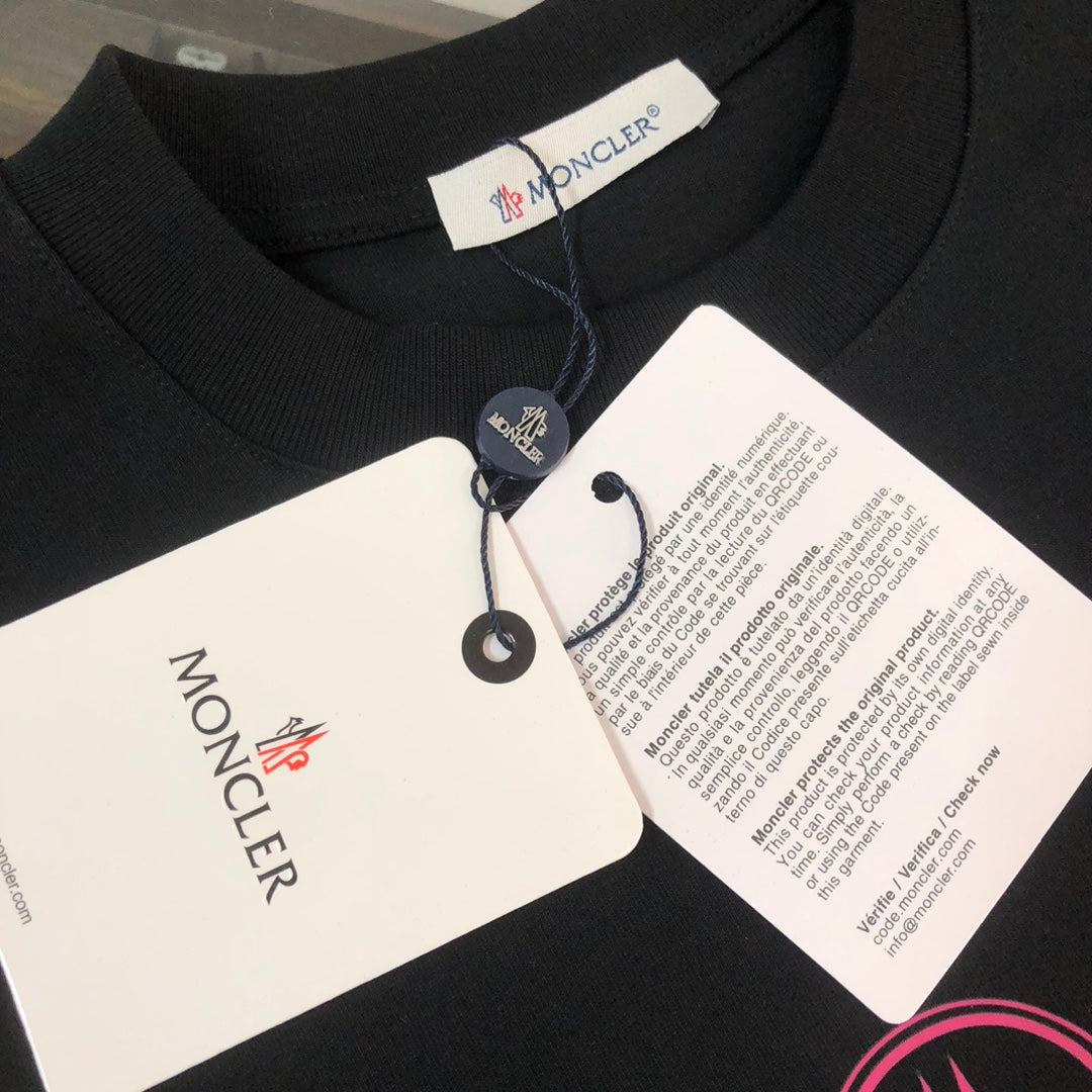 MONCLER 2025 New Couples Logo Print Crewneck T-Shirt S–XL