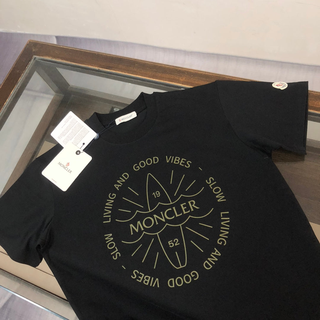 MONCLER 2025 New Couples Logo Print Graphic Crewneck T-Shirt S–XL