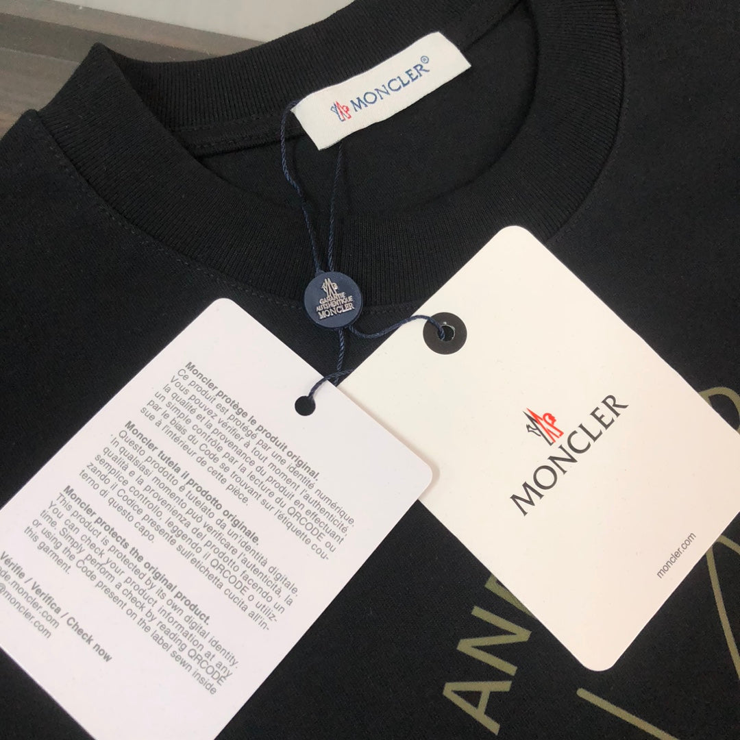 MONCLER 2025 New Couples Logo Print Graphic Crewneck T-Shirt S–XL