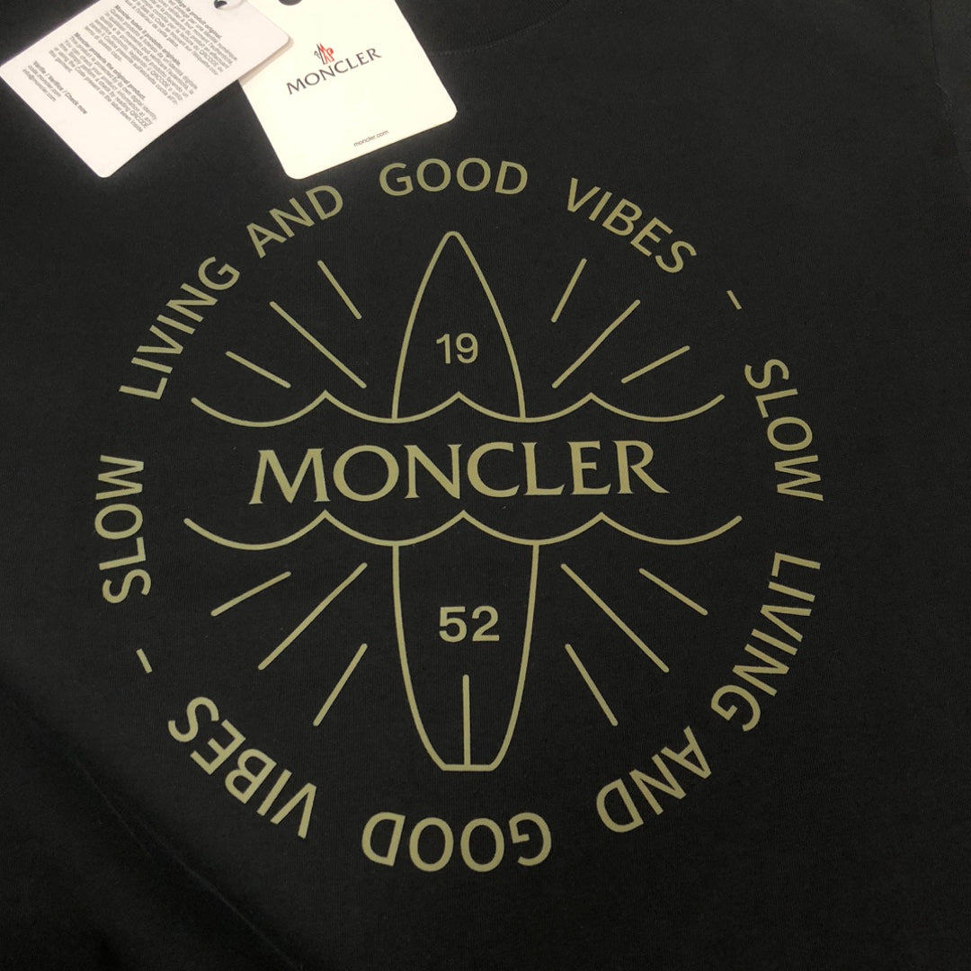 MONCLER 2025 New Couples Logo Print Graphic Crewneck T-Shirt S–XL