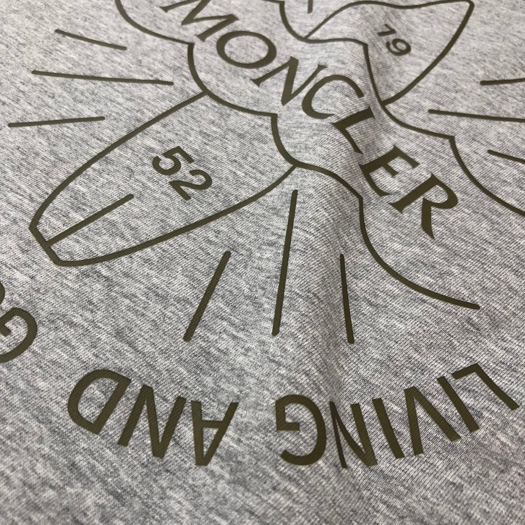 MONCLER 2025 New Couples Logo Print Graphic Crewneck T-Shirt S–XL