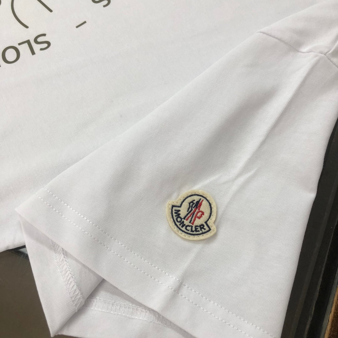 MONCLER 2025 New Couples Logo Print Graphic Crewneck T-Shirt S–XL