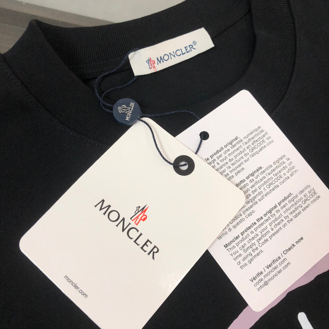MONCLER 2025 New Couples Logo Print Graphic Crewneck T-Shirt S–XL