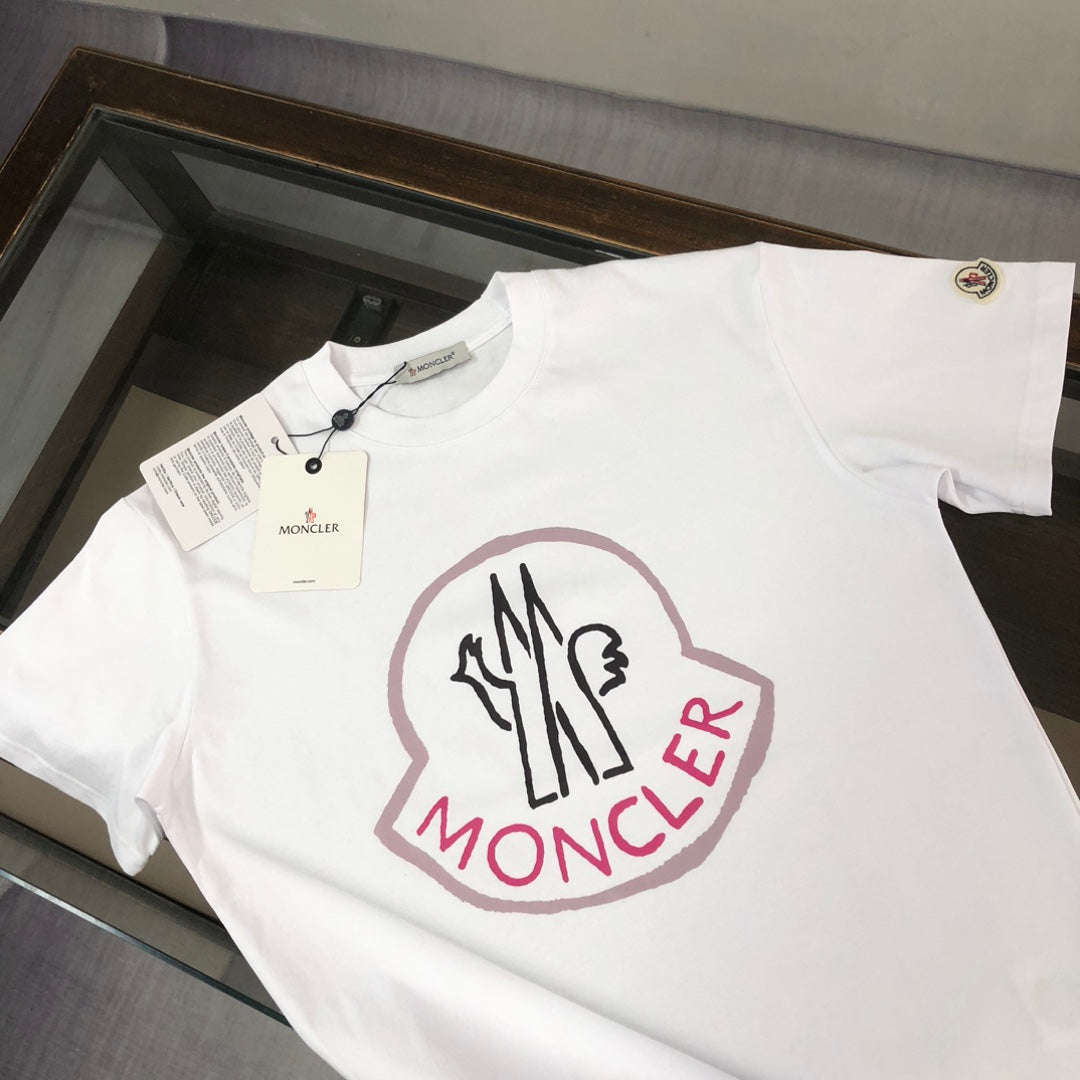 MONCLER 2025 New Couples Logo Print Graphic Crewneck T-Shirt S–XL