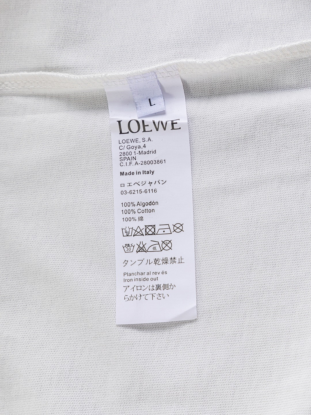 LOEWE 25SS Premium Embroidered Logo T-Shirt | S–XL | Black / White / Rose Red
