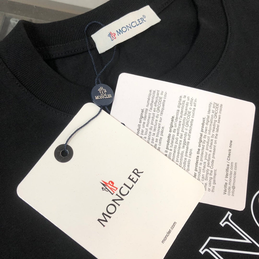 MONCLER 2025 New Couples Logo Print Graphic Crewneck T-Shirt S–XL